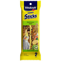 Image of Vitakraft Crunch Sticks Treat for Cockatiel Kiwi & Lemon Flavor - 2 Sticks