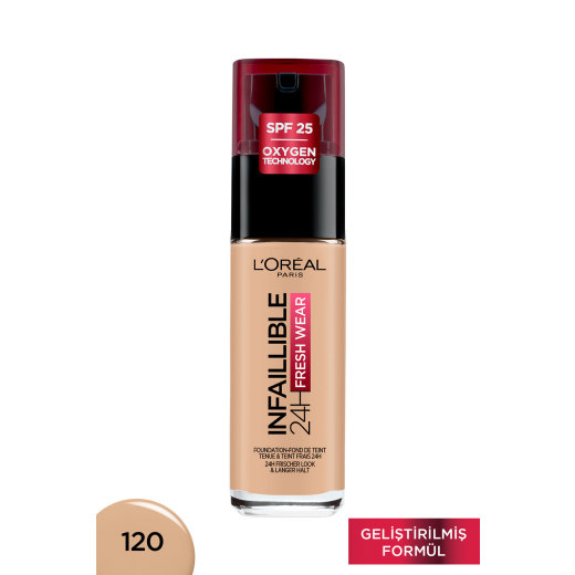 l'oréal paris infaillible 32h fresh wear c vitaminli fondöten - 120 golden vanilla