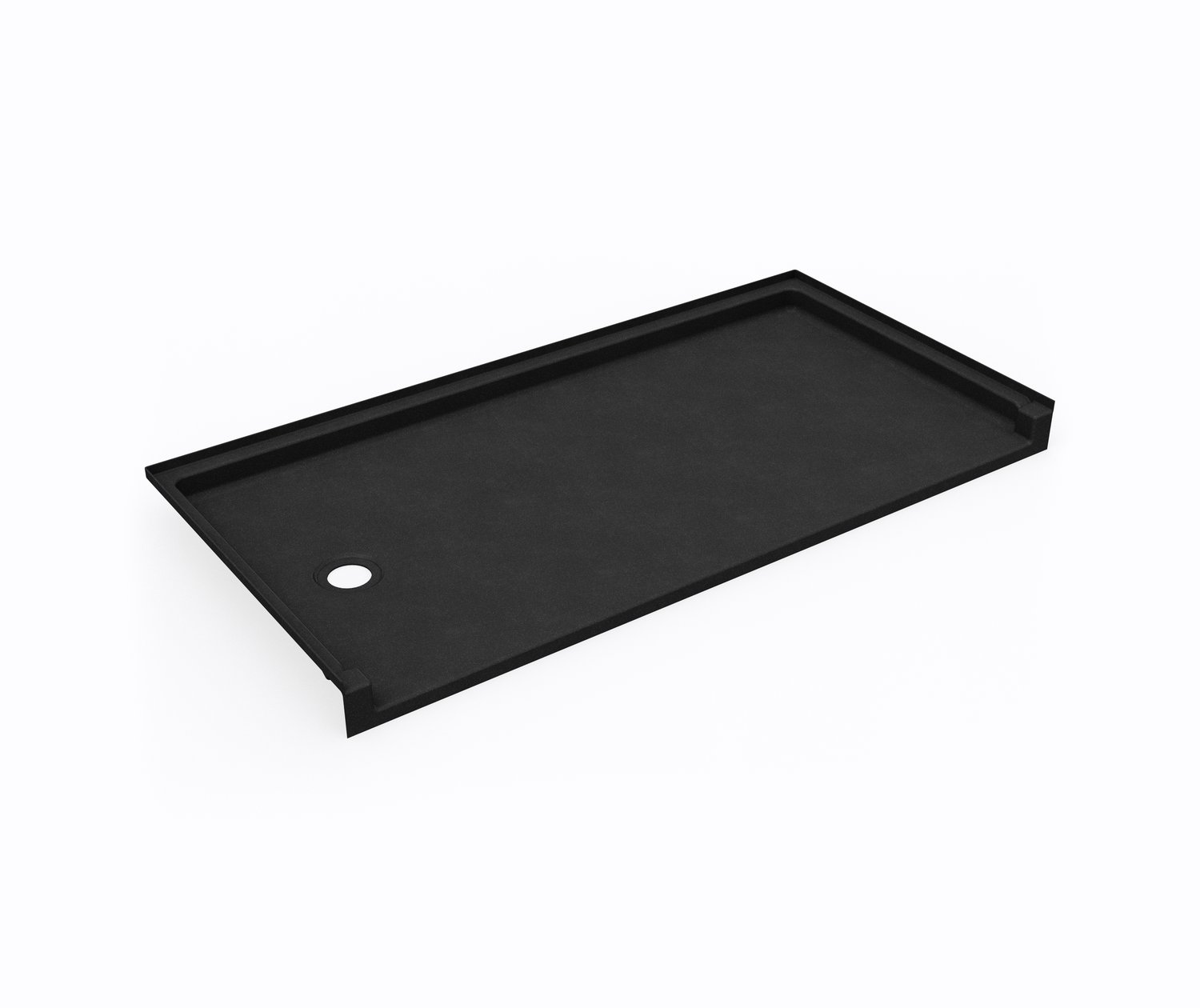 SBF-3060LM/RM 30 x 60 Swanstone® Alcove Shower Pan with Right Hand Drain in White view 2