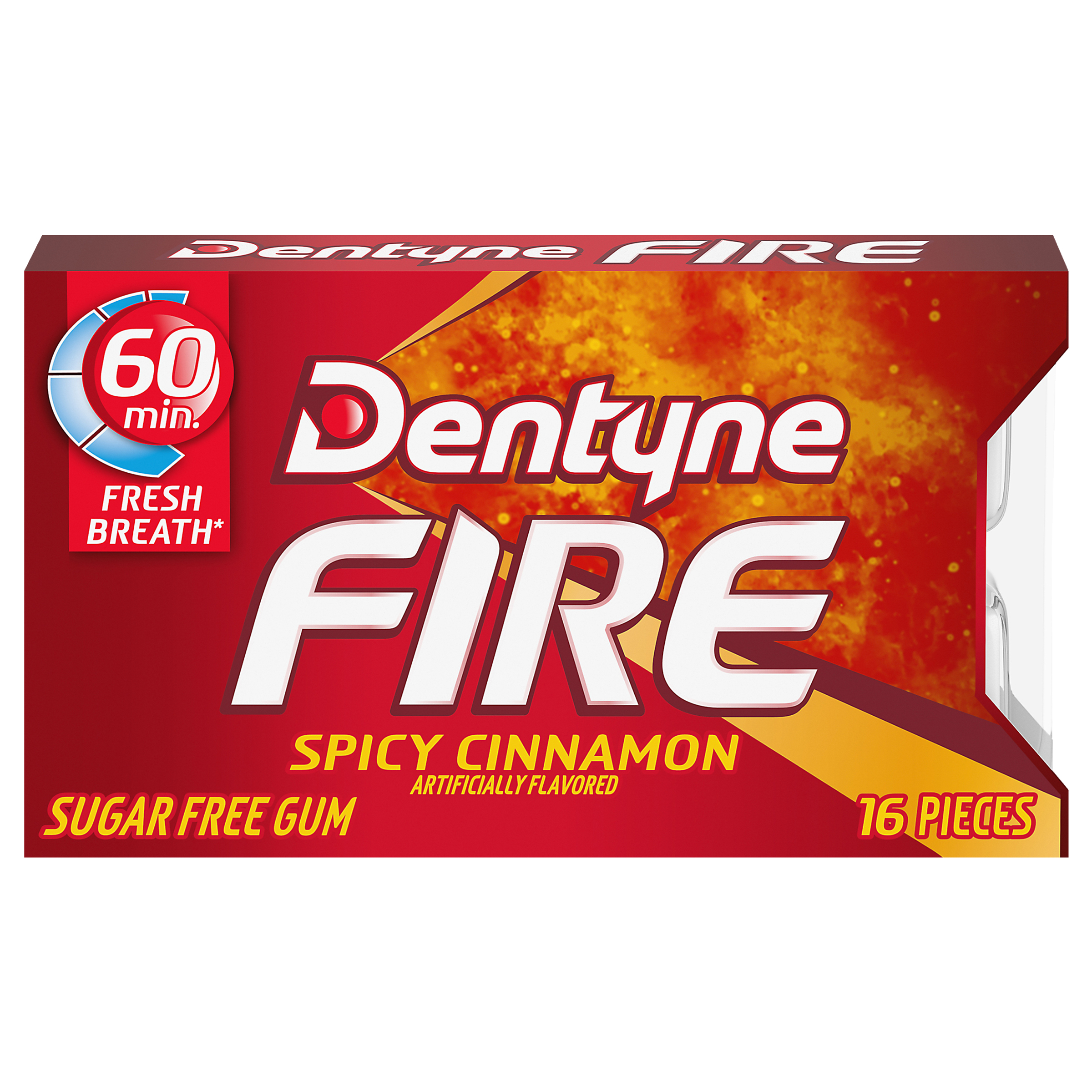 DENTYNE Fire Cinnamon Sugar-Free Gum 16PCS 18x9