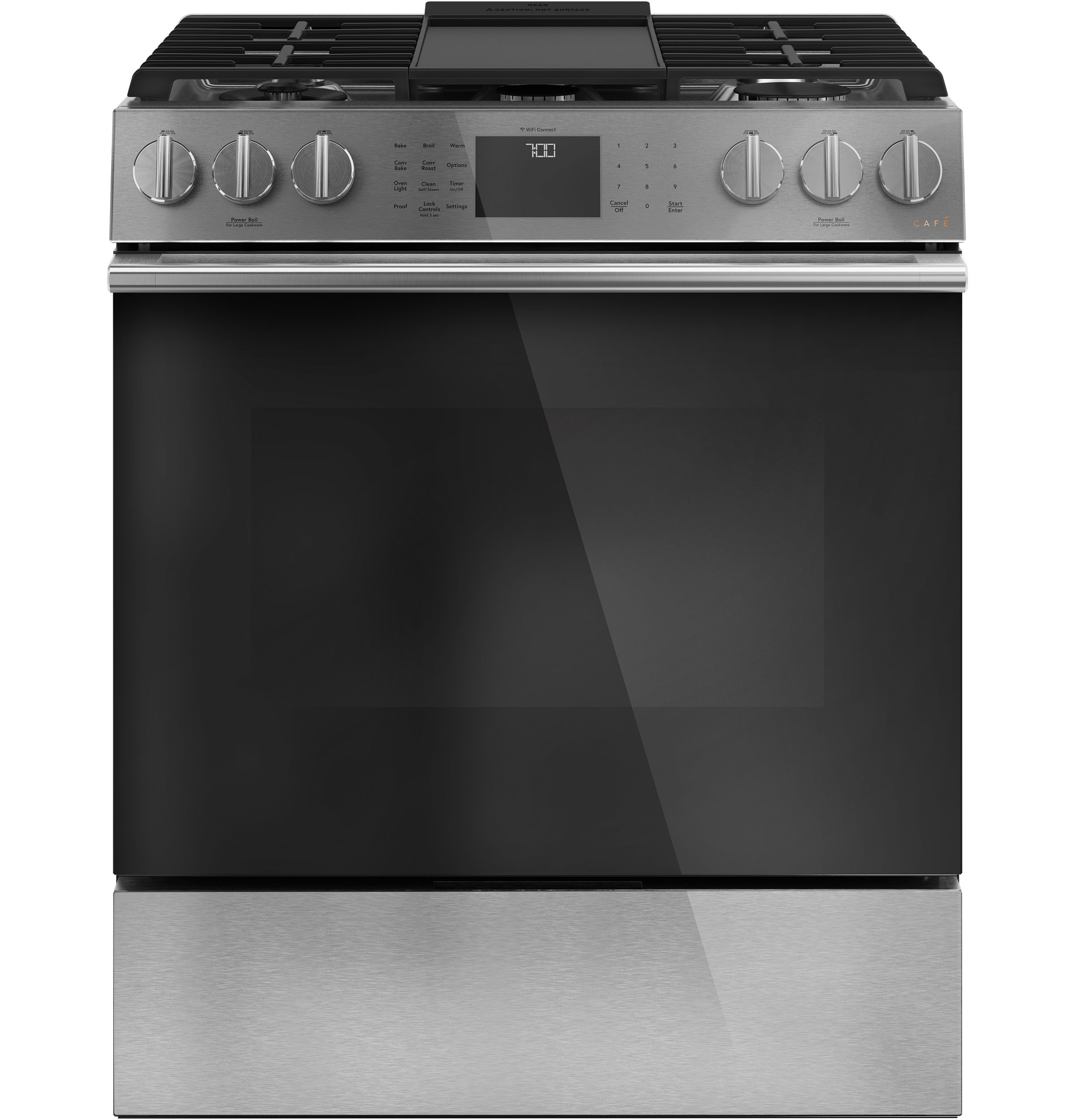 30" S/I — Gas RG — 6 Burners — Slf Cln w/ Stm Cln Opt — Cast Iron Griddle — Sgl Oven w/ Storage Drwr — True European Conv — ADA Compliant — Connectable via built-in WiFi view 5