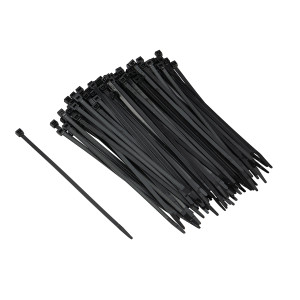 Cable Ties, Black, 7/8 Inch, Pack of 100