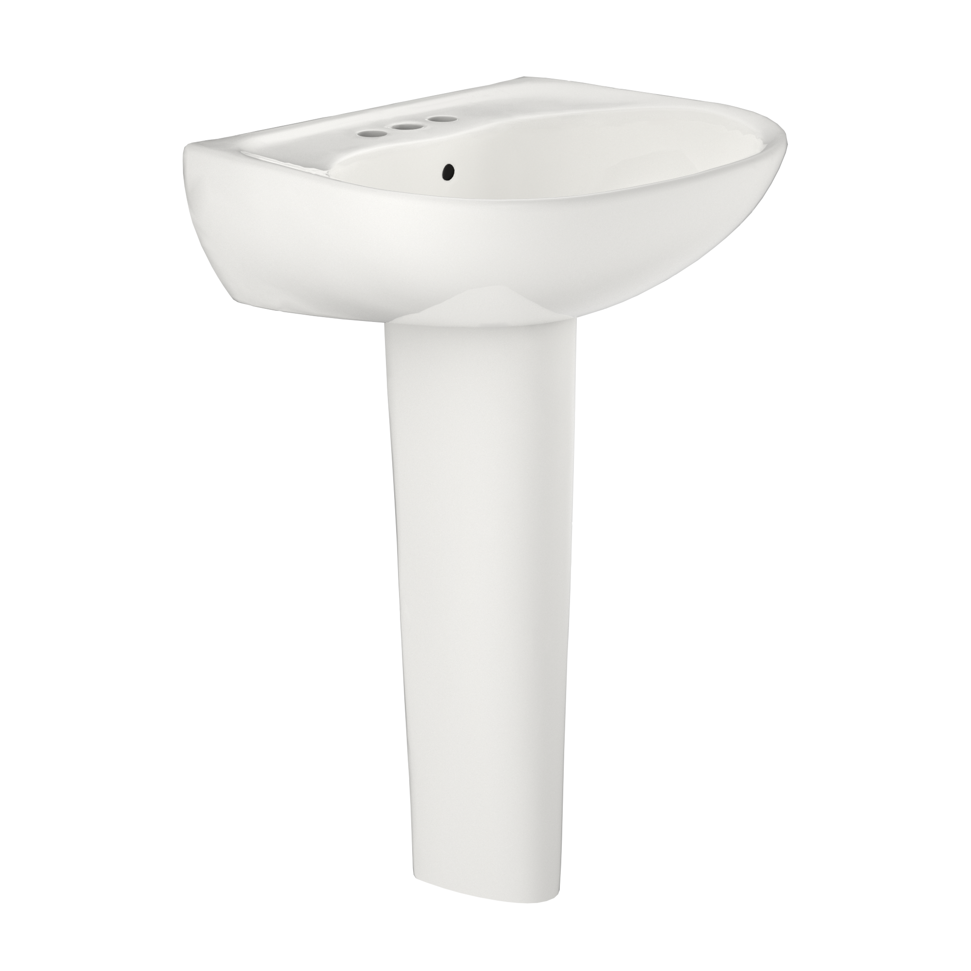 TOTO Supreme Oval Basin Pedestal Bathroom Sink with CeFiONtect for 4 Inch Center Faucets, Colonial White, Vitreous China, LPT241.4G#11