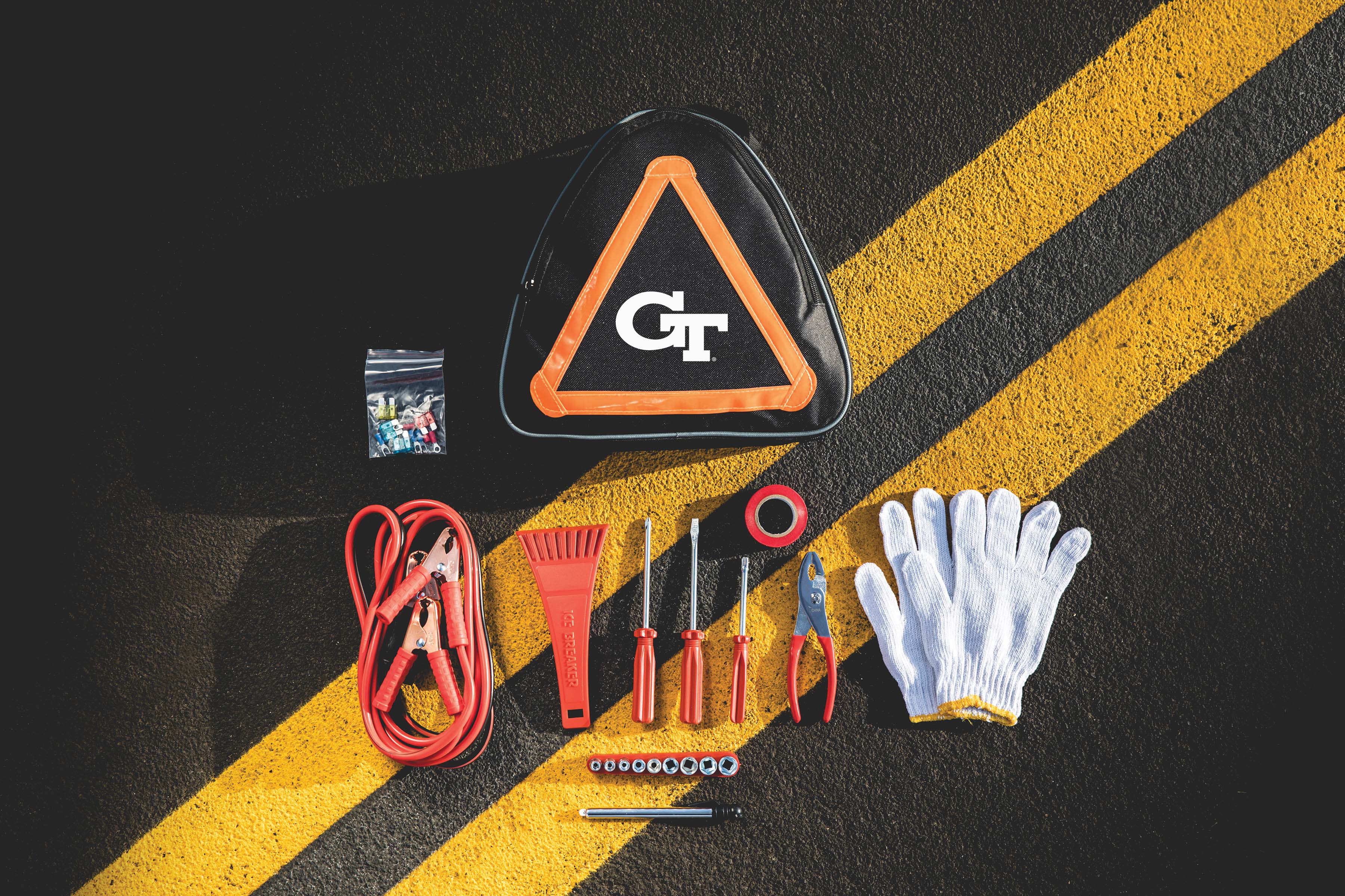 Georgia Tech Yellow Jackets - Roadside Emergency Car Kit