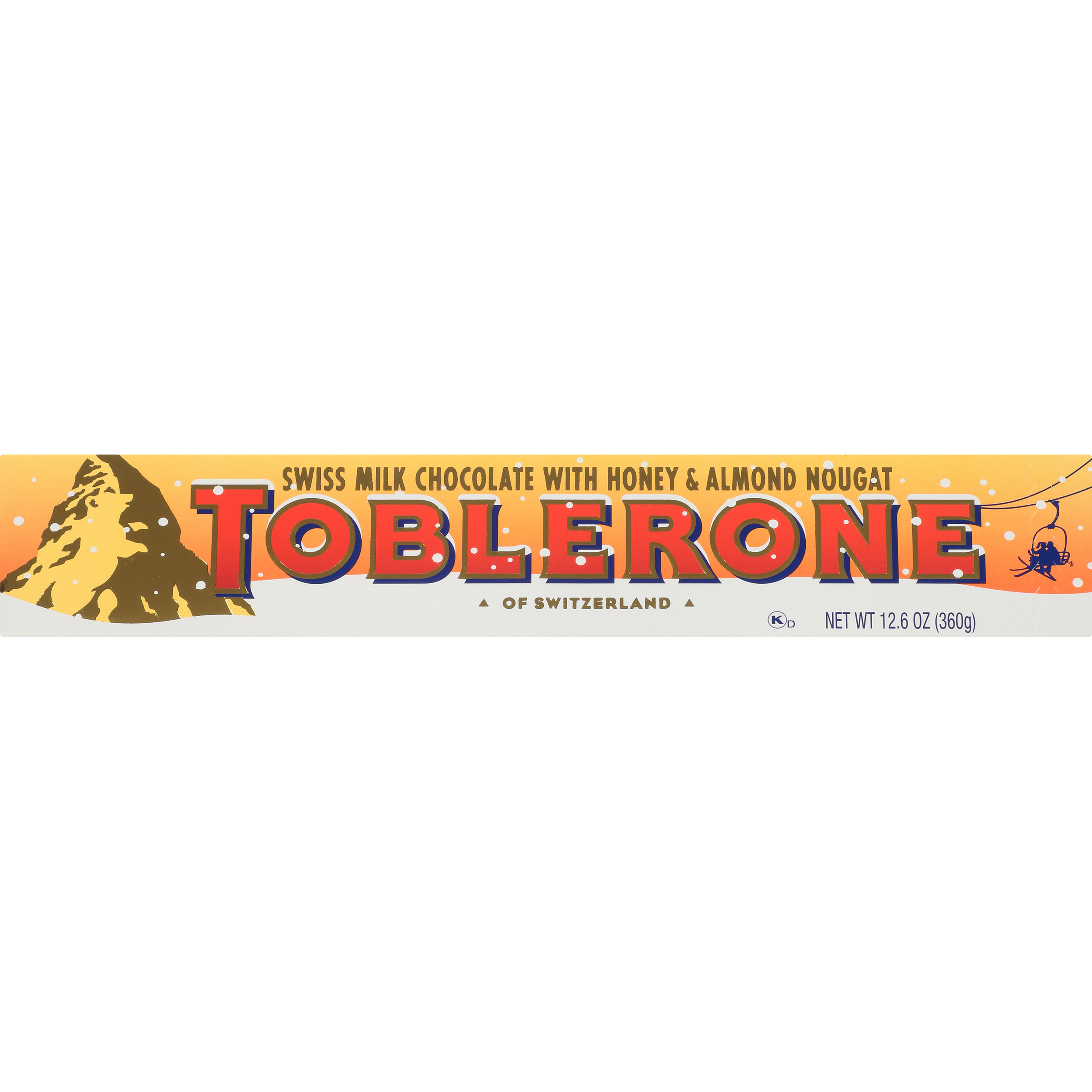 Toblerone Swiss Milk Chocolate with Honey & Almond Nougat, Holiday Chocolate Candy, 10 - 12.6 oz Bars-thumbnail-3