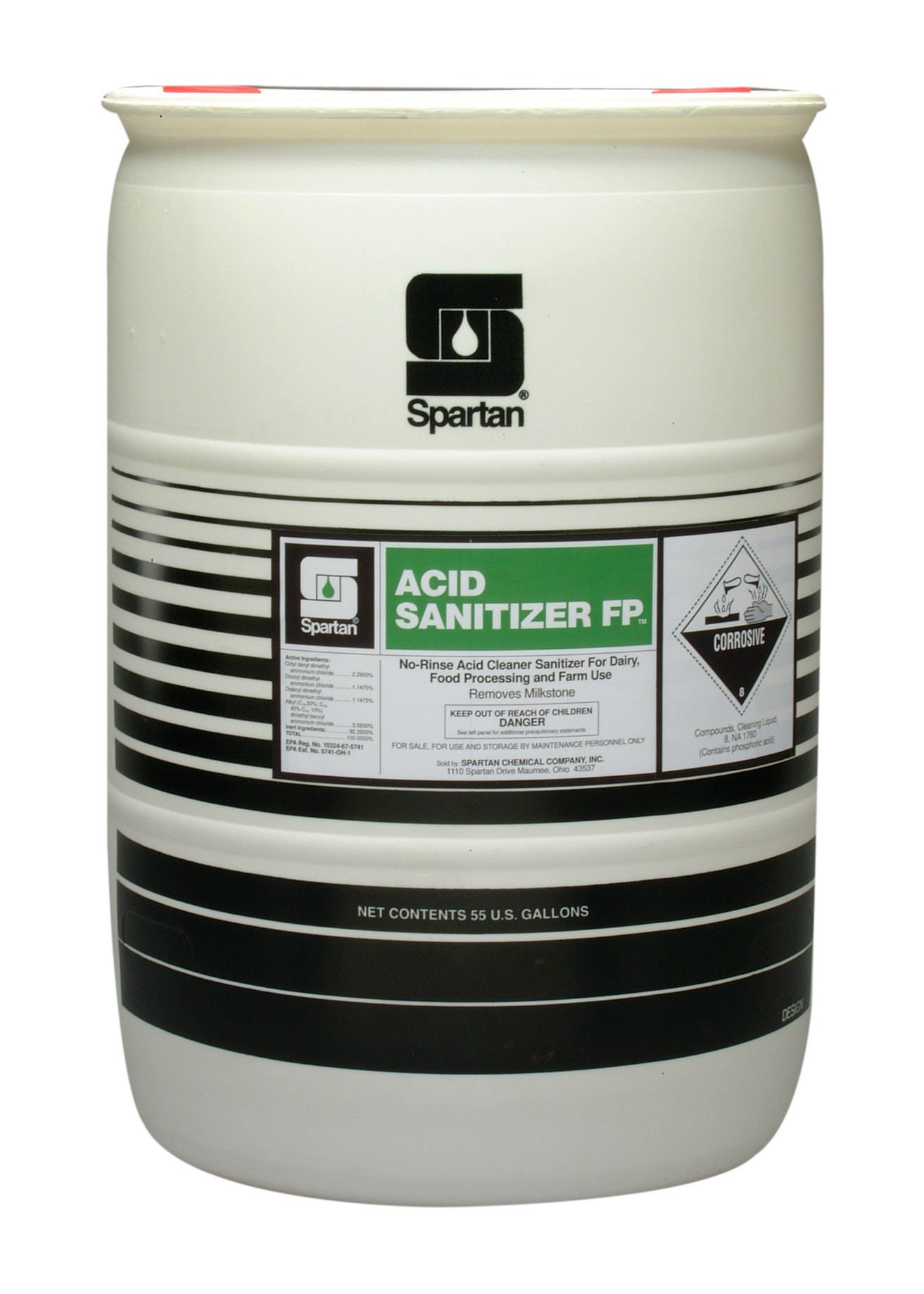 Spartan Chemical Company Acid Sanitizer FP, 55 GAL DRUM