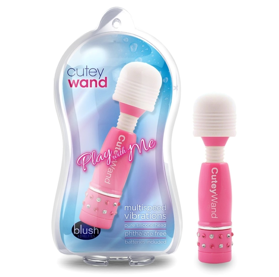 Blush Play with Me Cutey Wand Pink Vibrating Mini Massage Wand