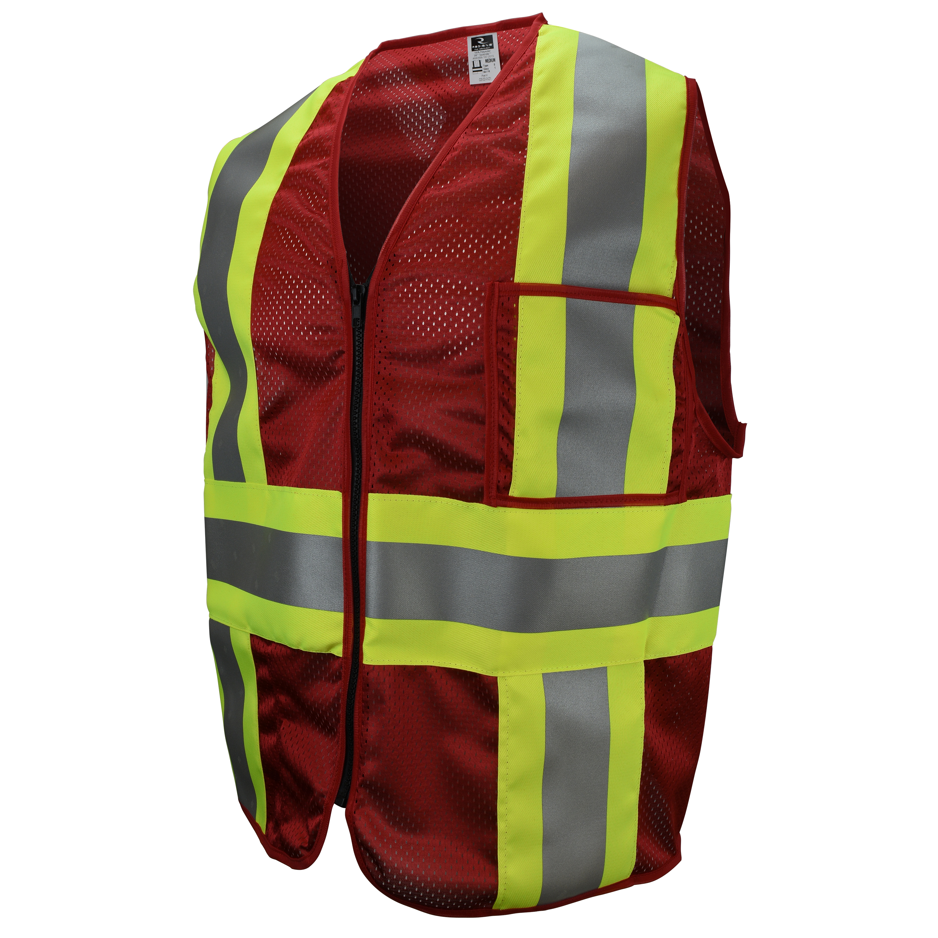 CSV22 Custom Type O Class 1 Safety Vest - Red - Size 2X