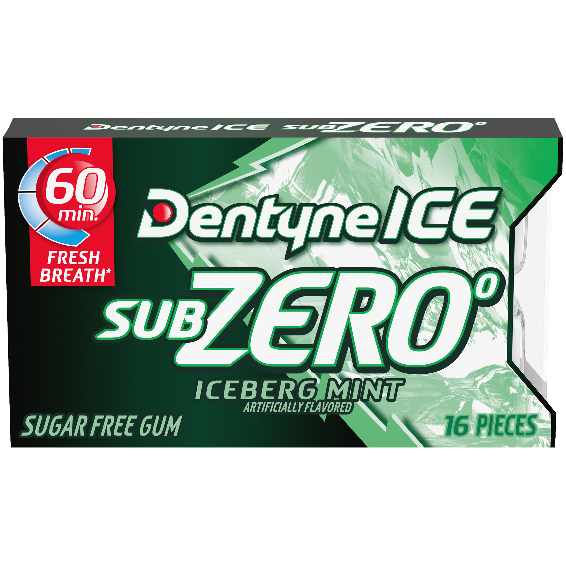 DENTYNE Iceberg SubZero Iceberg Mint Sugar-Free Gum 16PCS 18x9
