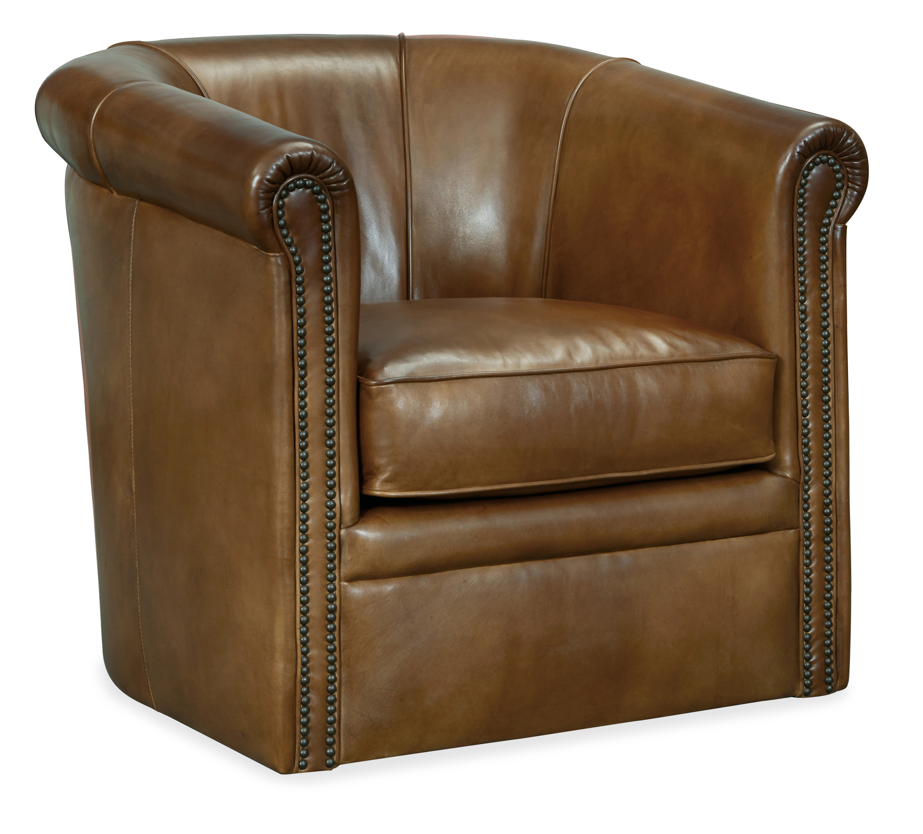 Picture of Axton Swivel Leather Club Chair