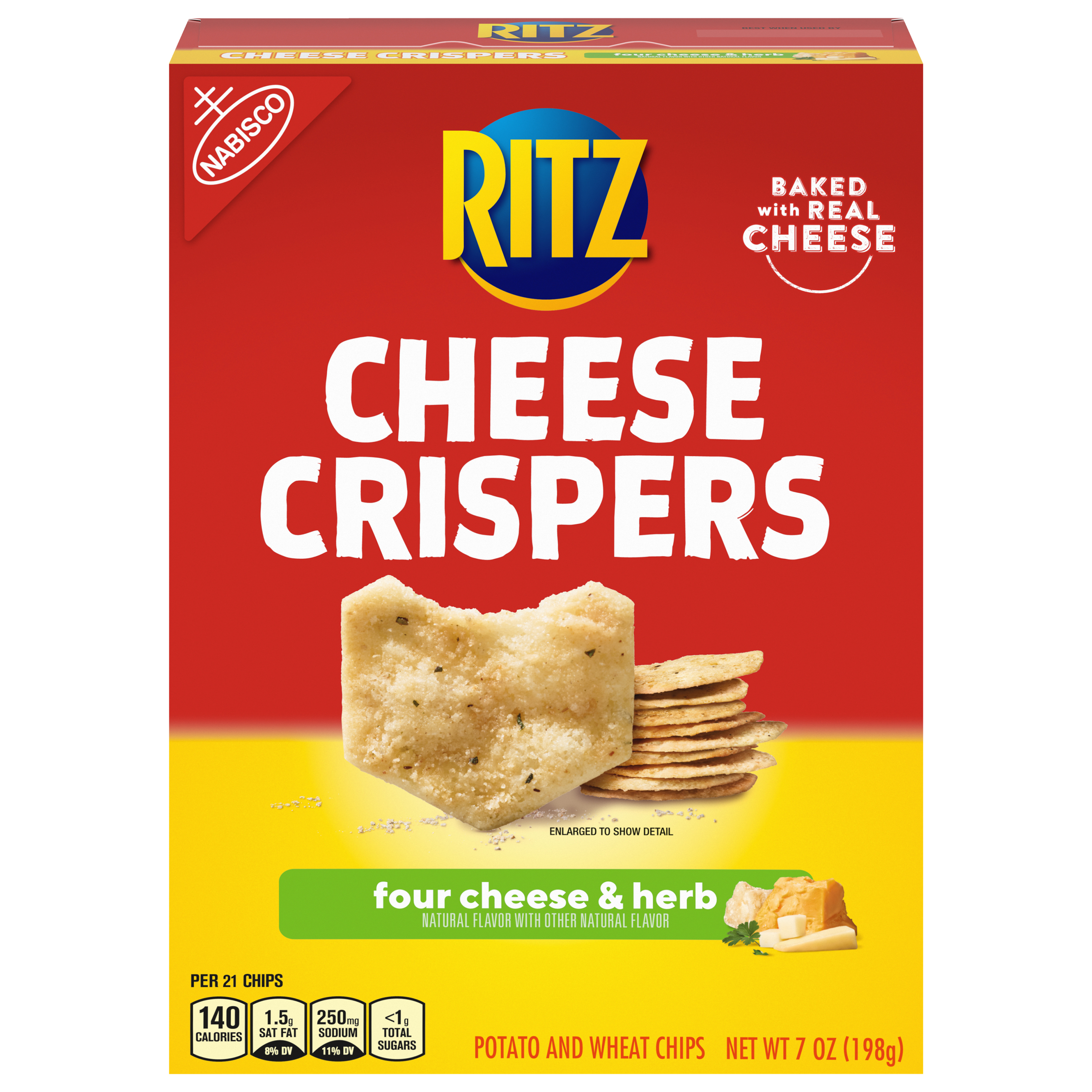 RITZ Cheese Crispers Four Cheese and Herb Chips, 7 oz-thumbnail-0