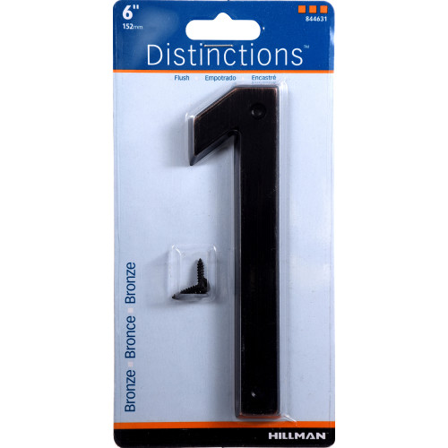 Distinctions House Number 1 Old World Bronze (6")