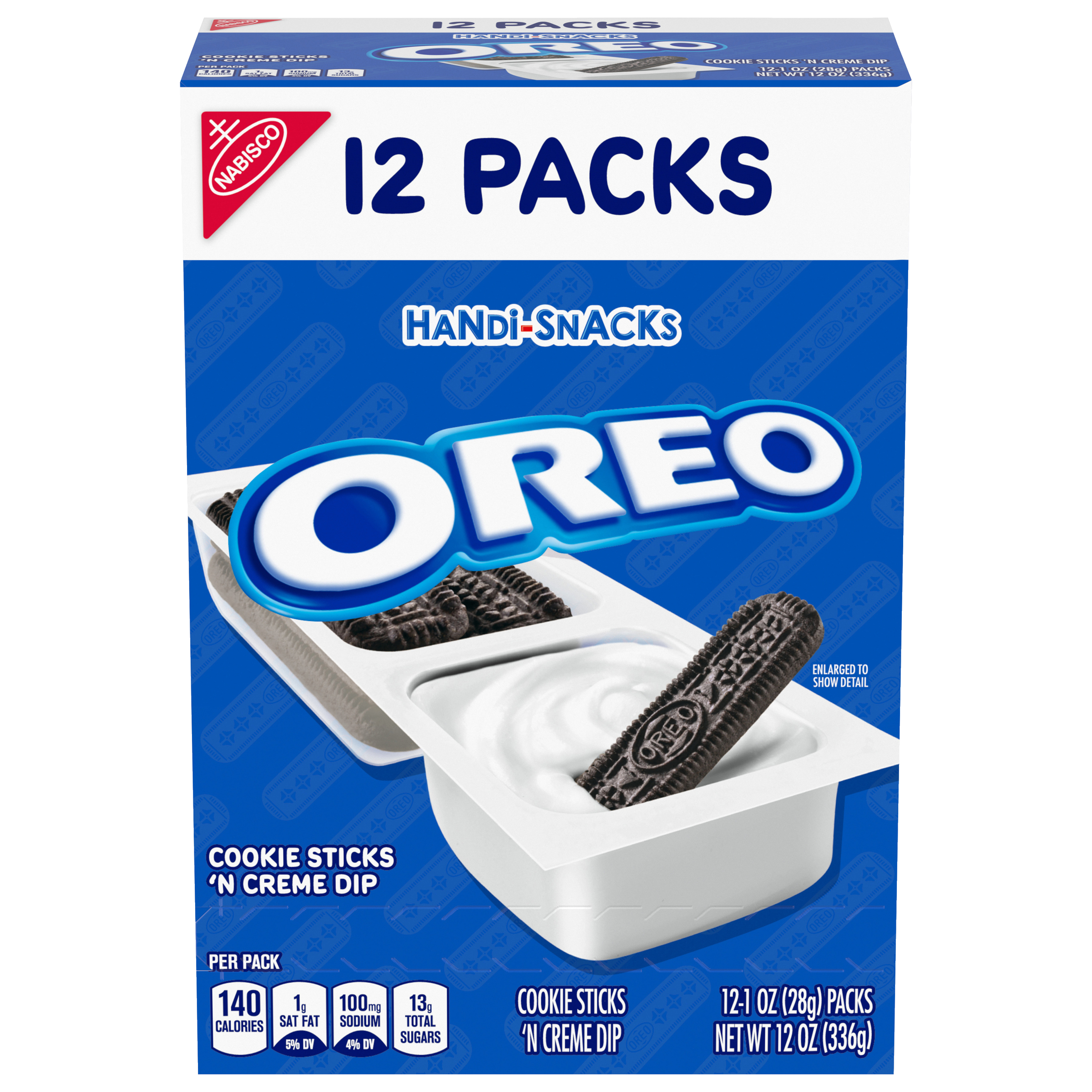 Handi-Snacks OREO Cookie Sticks 'N Creme Dip Snack Packs, 12 Snack Packs