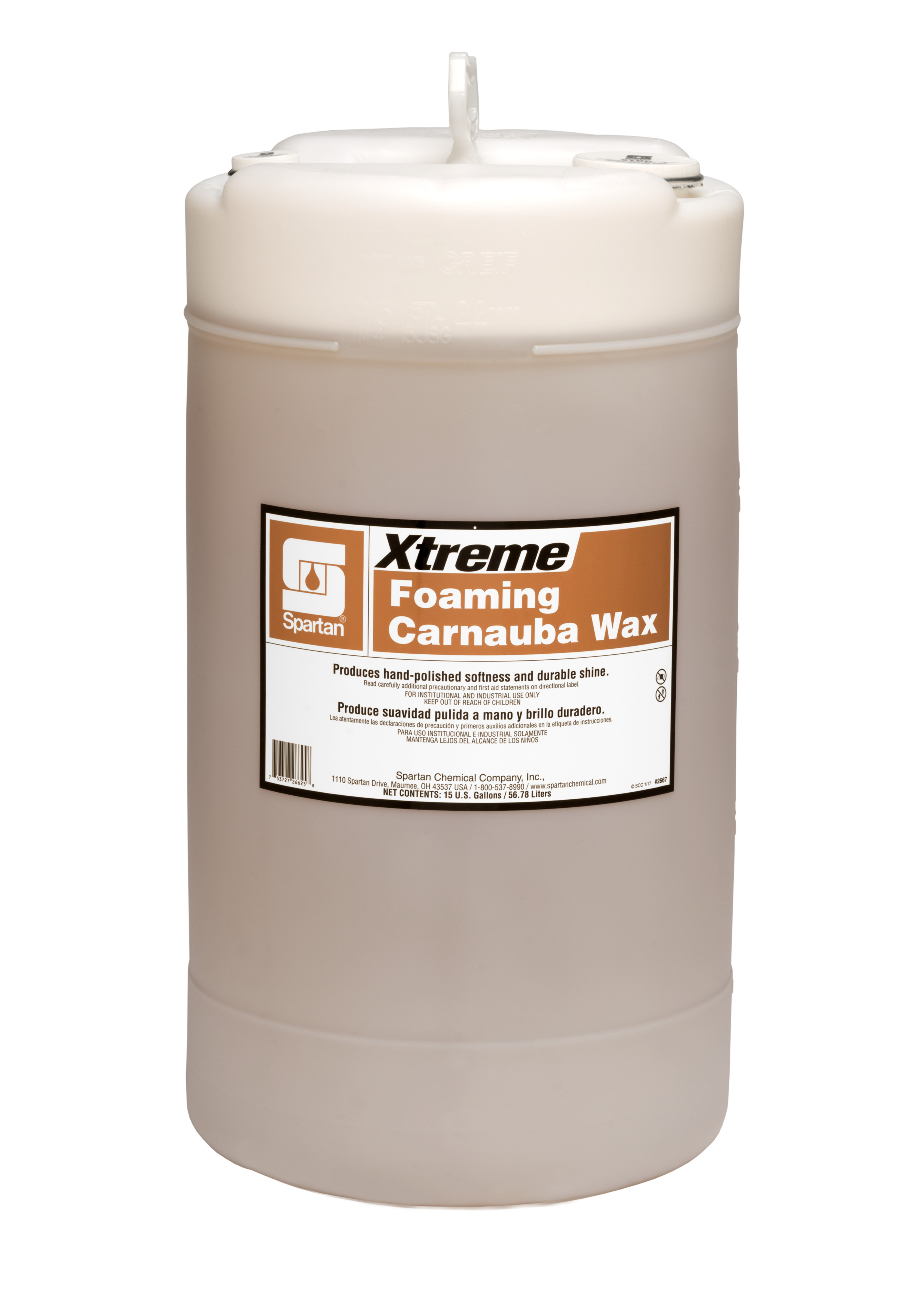Spartan Chemical Company Xtreme Foaming Carnauba Wax, 15 GAL DRUM