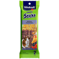 Image of Vitakraft Crunch Sticks Guinea Pig Treat Wild Berry Flavored Glz -2 Sticks