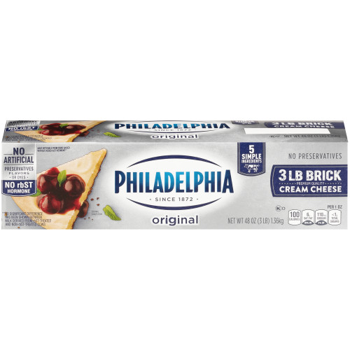  PHILADELPHIA Original Cream Cheese, 48 oz. Loaf (Pack of 6) 