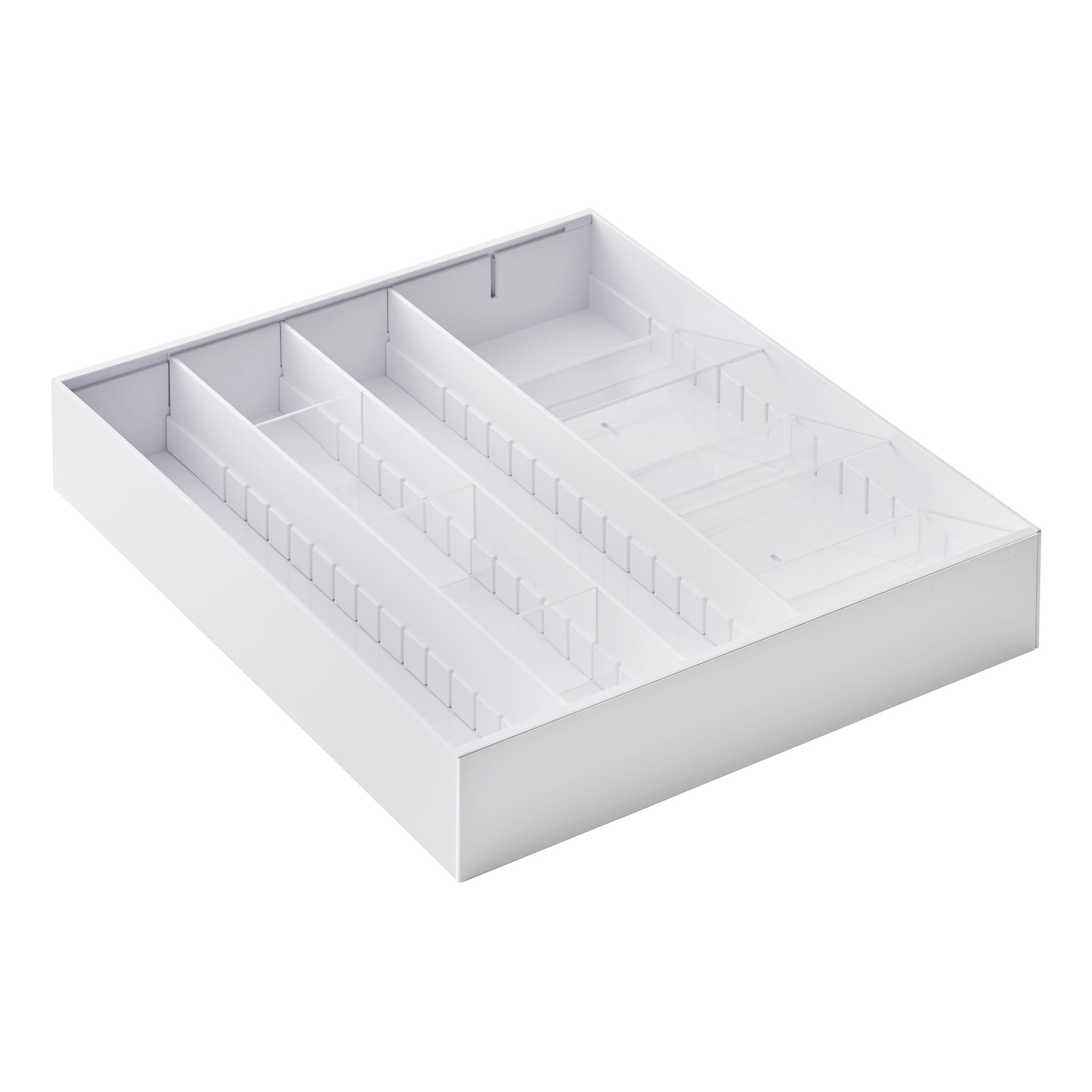 Extendable Cutlery Tray with Angled Compartments : Practical Extendable Design