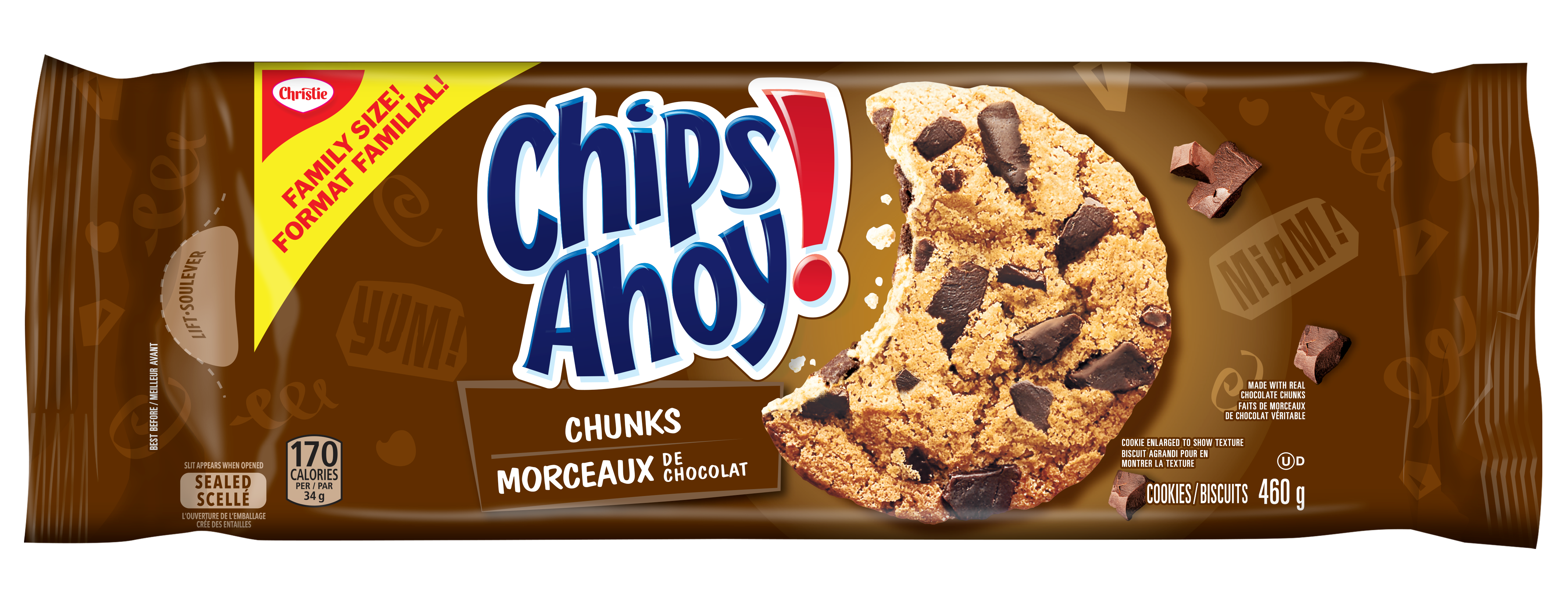 Chips Ahoy! Chunks Chocolate Chip Cookies Family Size, 460G-1