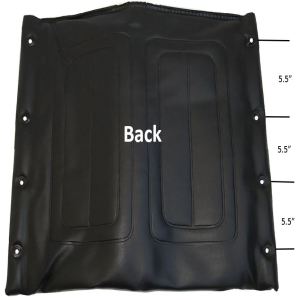 Back Upholstery, Black, 20 x 18 Inch
