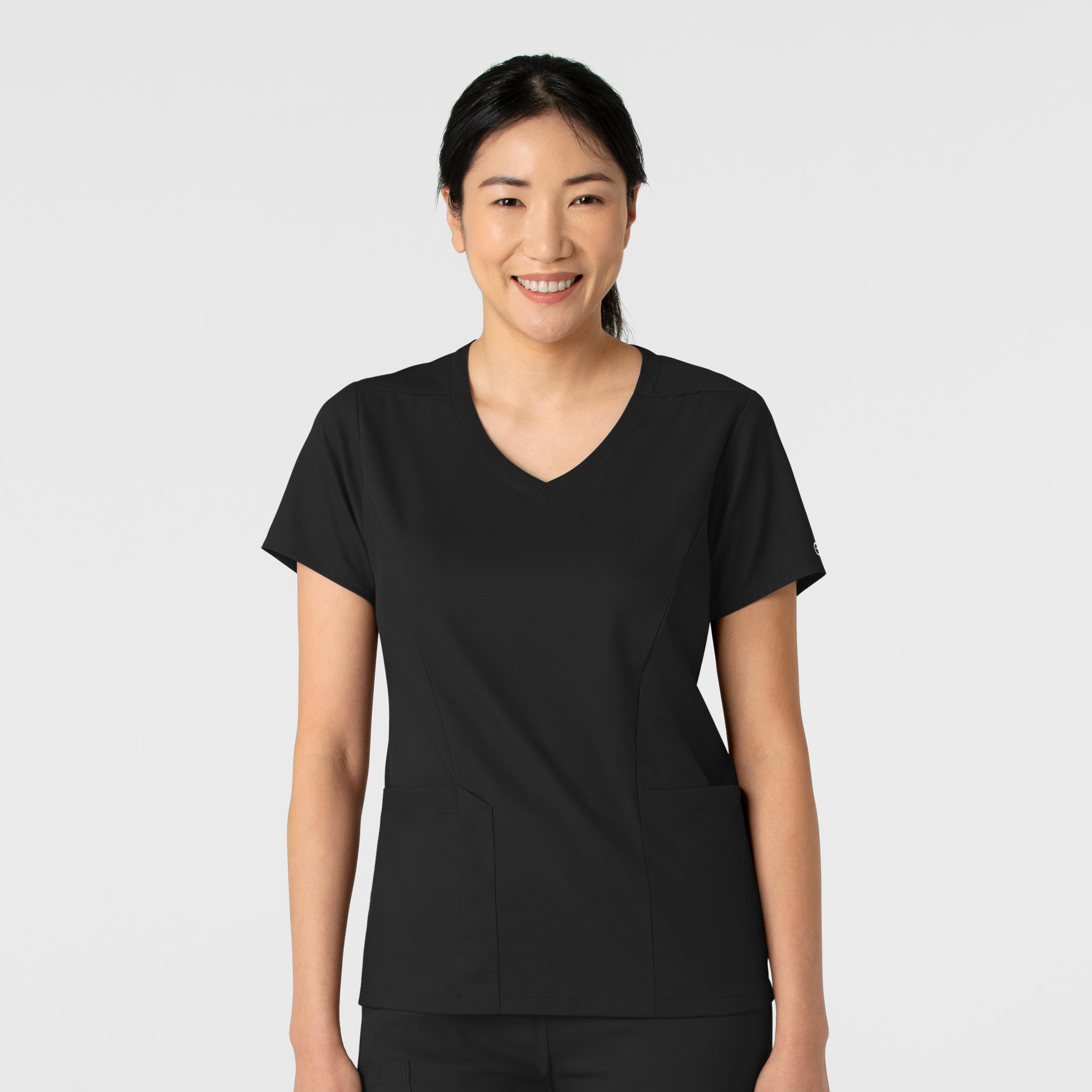 Boundless Women&#8216;s 2-Pocket V-Neck Scrub Top-Wonder Wink