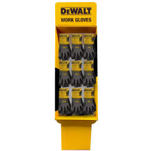 DEWALT FS9-DPG73 UltraDex® Smooth Nitrile Dip Gloves 9 Peg Free Standing Corrugated Display, 108 Pairs