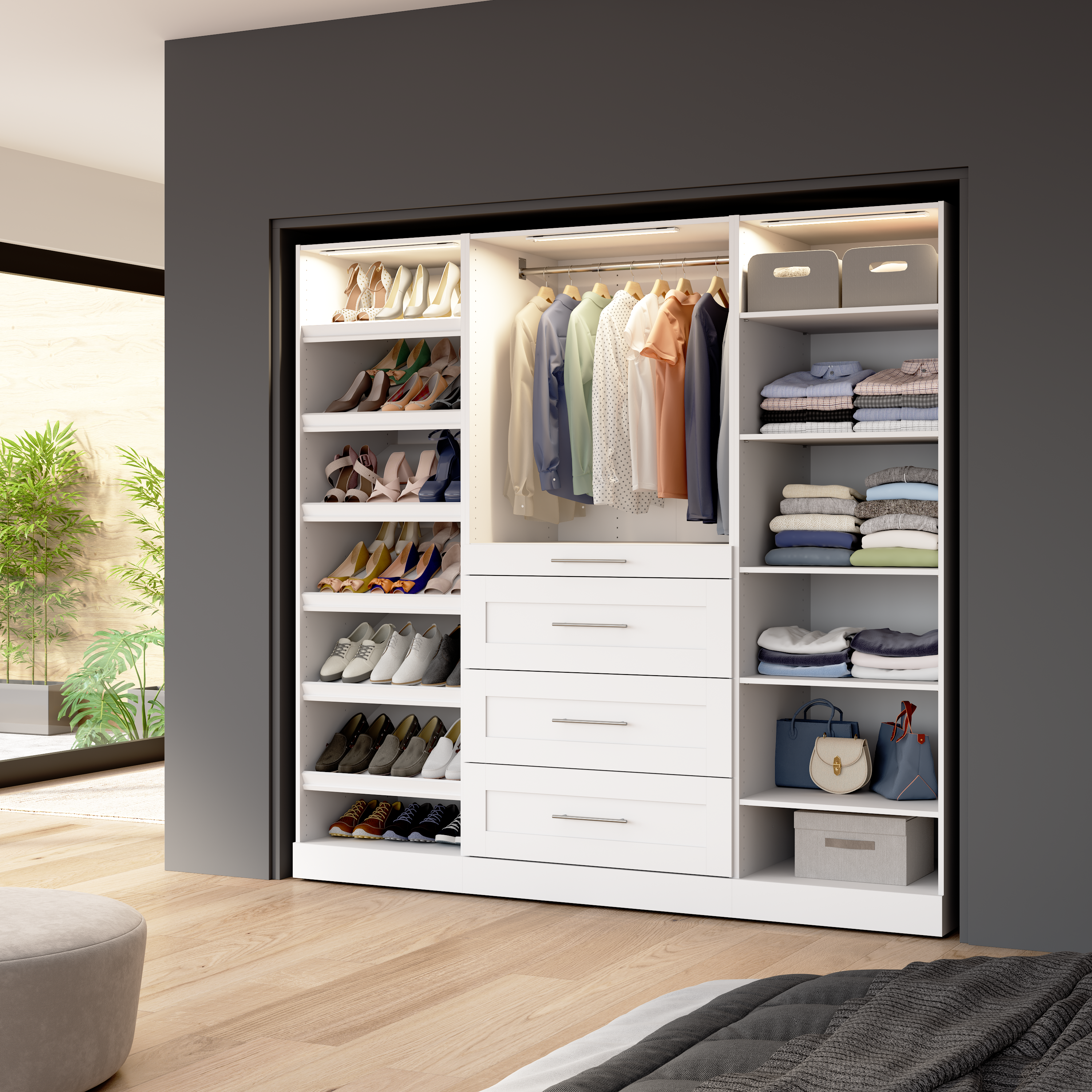 25W x 25D Modular Closet Organizer