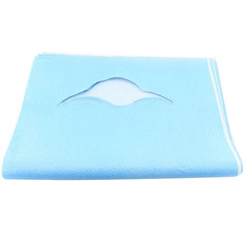 Prophy Bib with Die-Cut Neck Tissue/Poly Blue - 500/Case