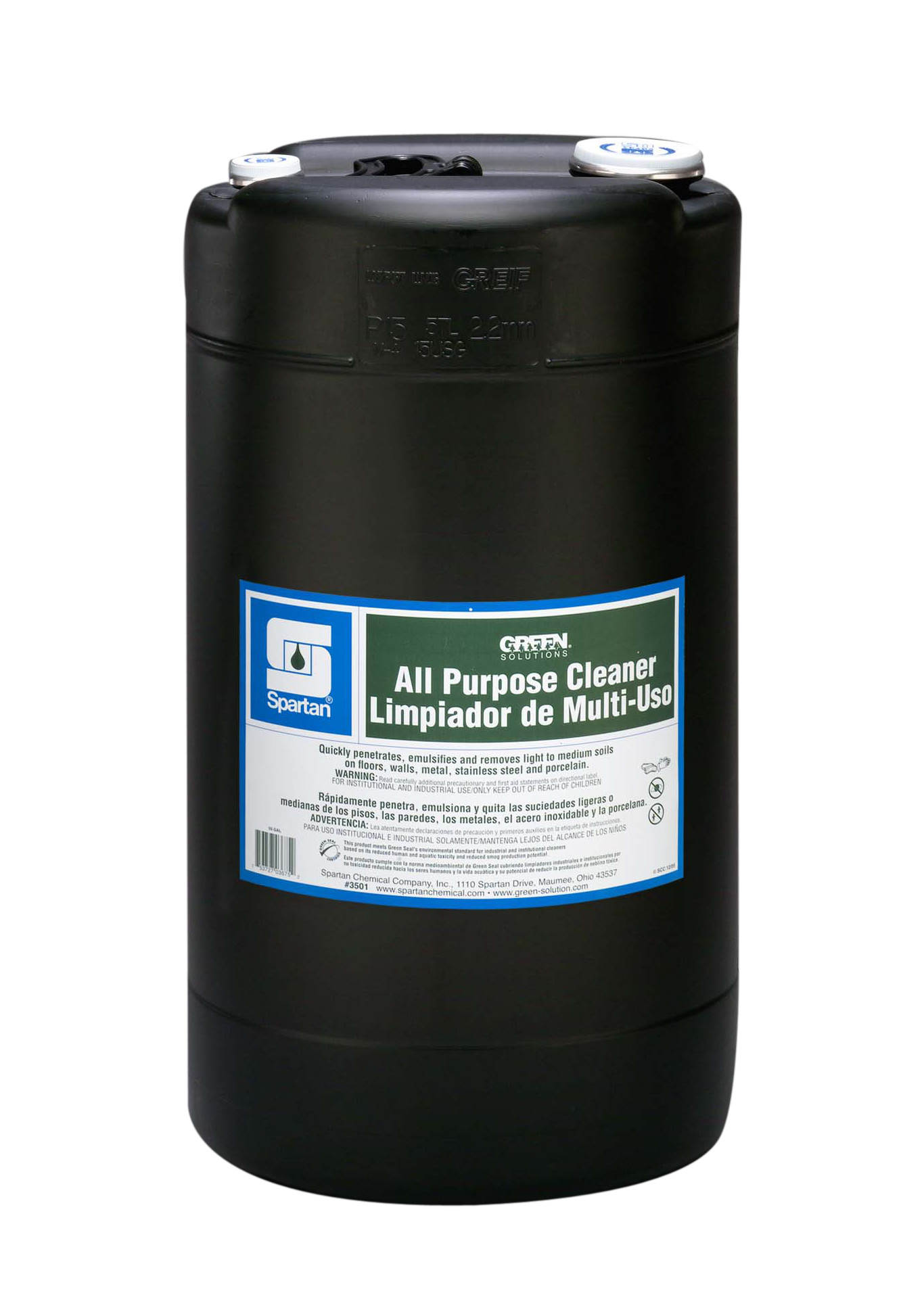 Spartan Chemical Company Green Solutions All Purpose Cleaner, 15 GAL DRUM