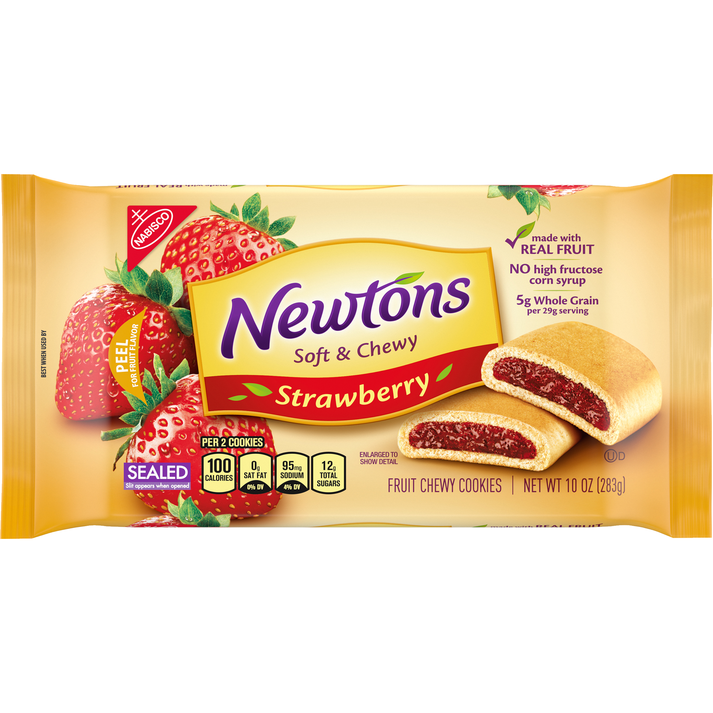 Newtons Soft & Fruit Chewy Strawberry Cookies, 10 oz Pack-1