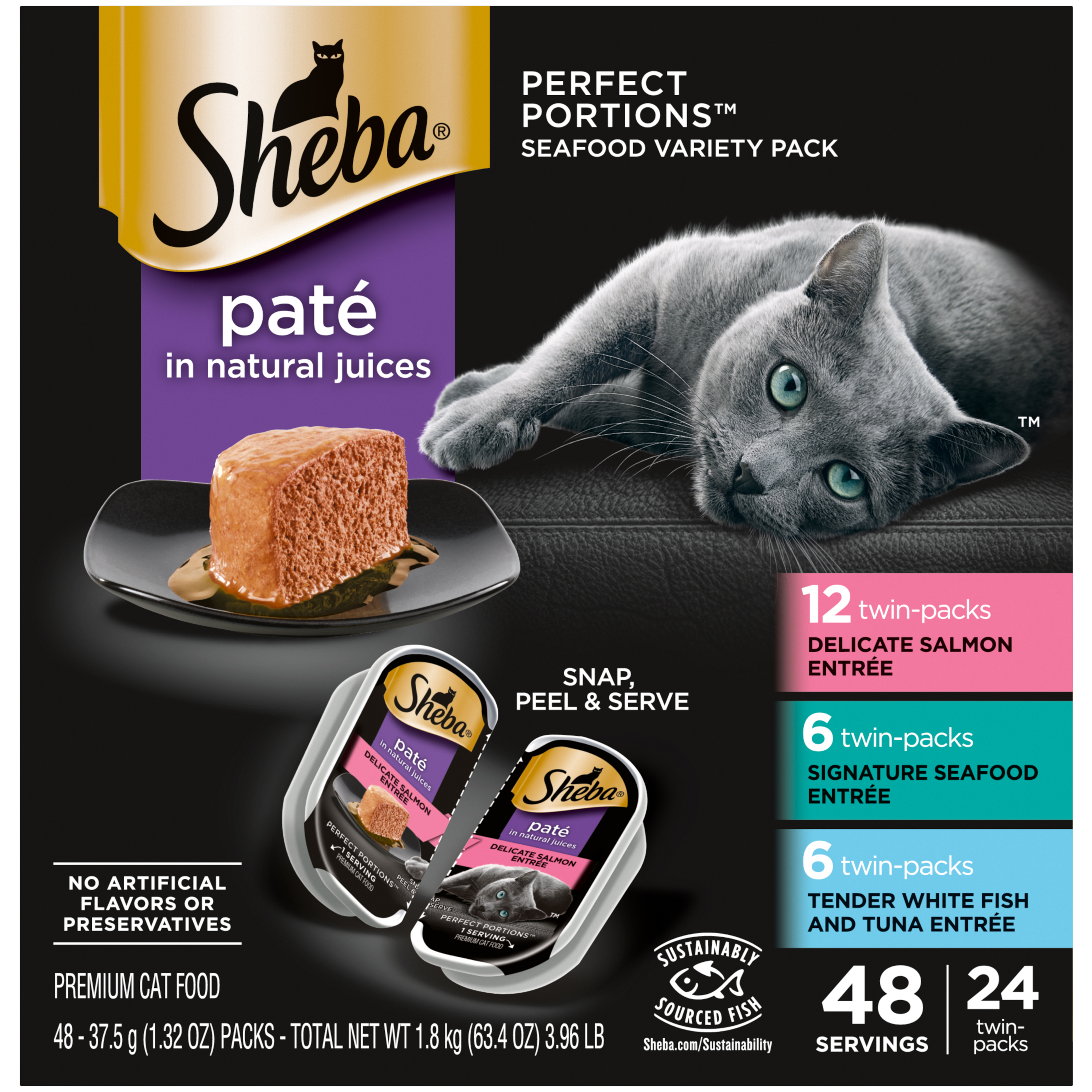 24/2.65 oz. Sheba Pate Seafood Multi Pack - Health/First Aid