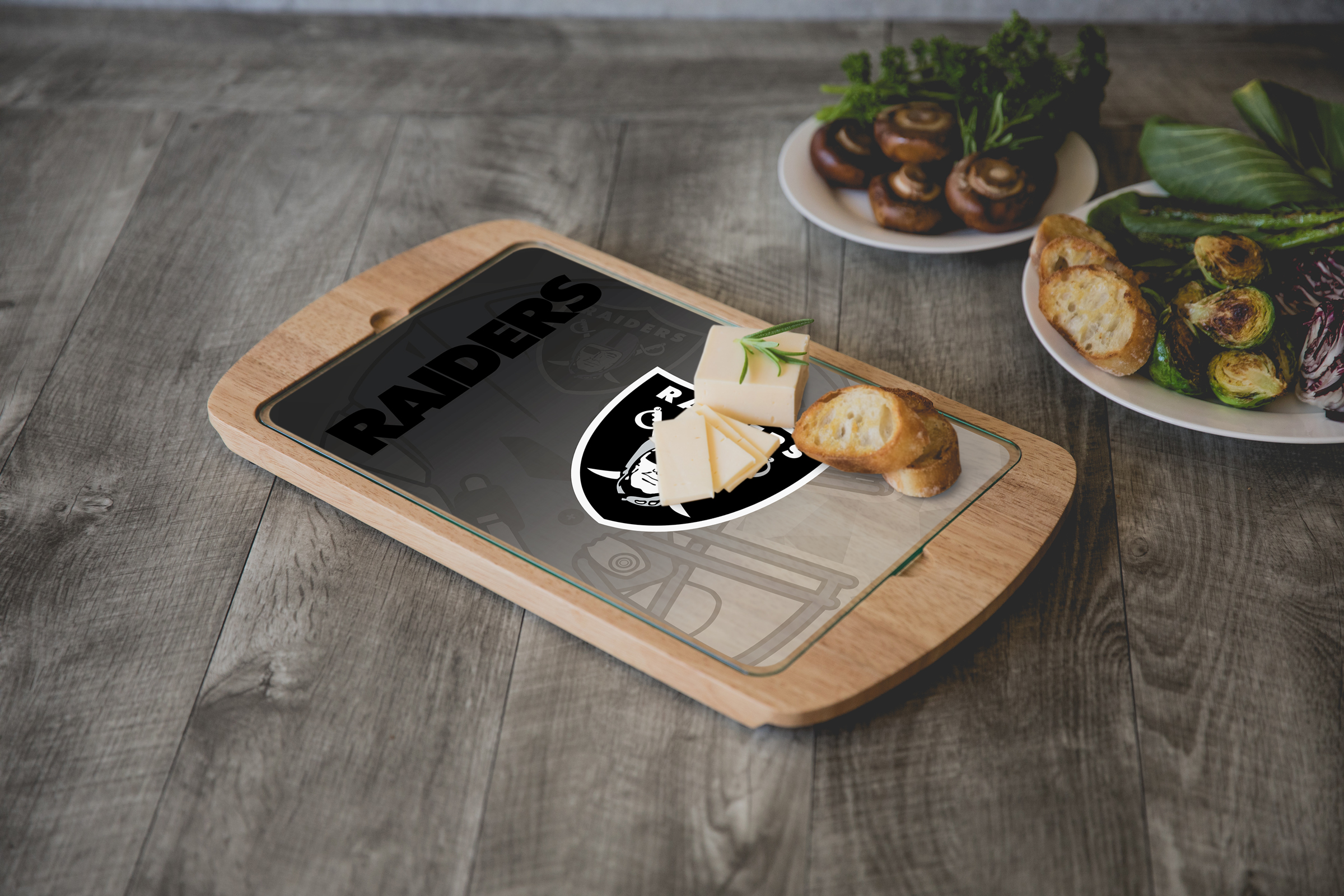 Las Vegas Raiders - Billboard Glass Top Serving Tray