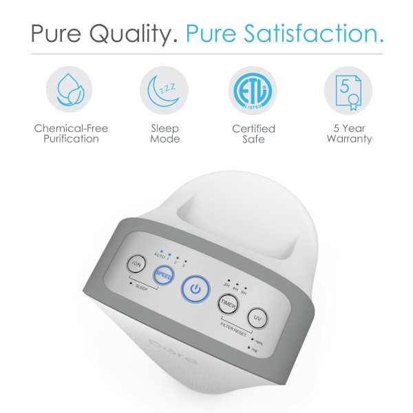PureZone Elite 4-in-1 True HEPA Air Purifier – Pure Enrichment
