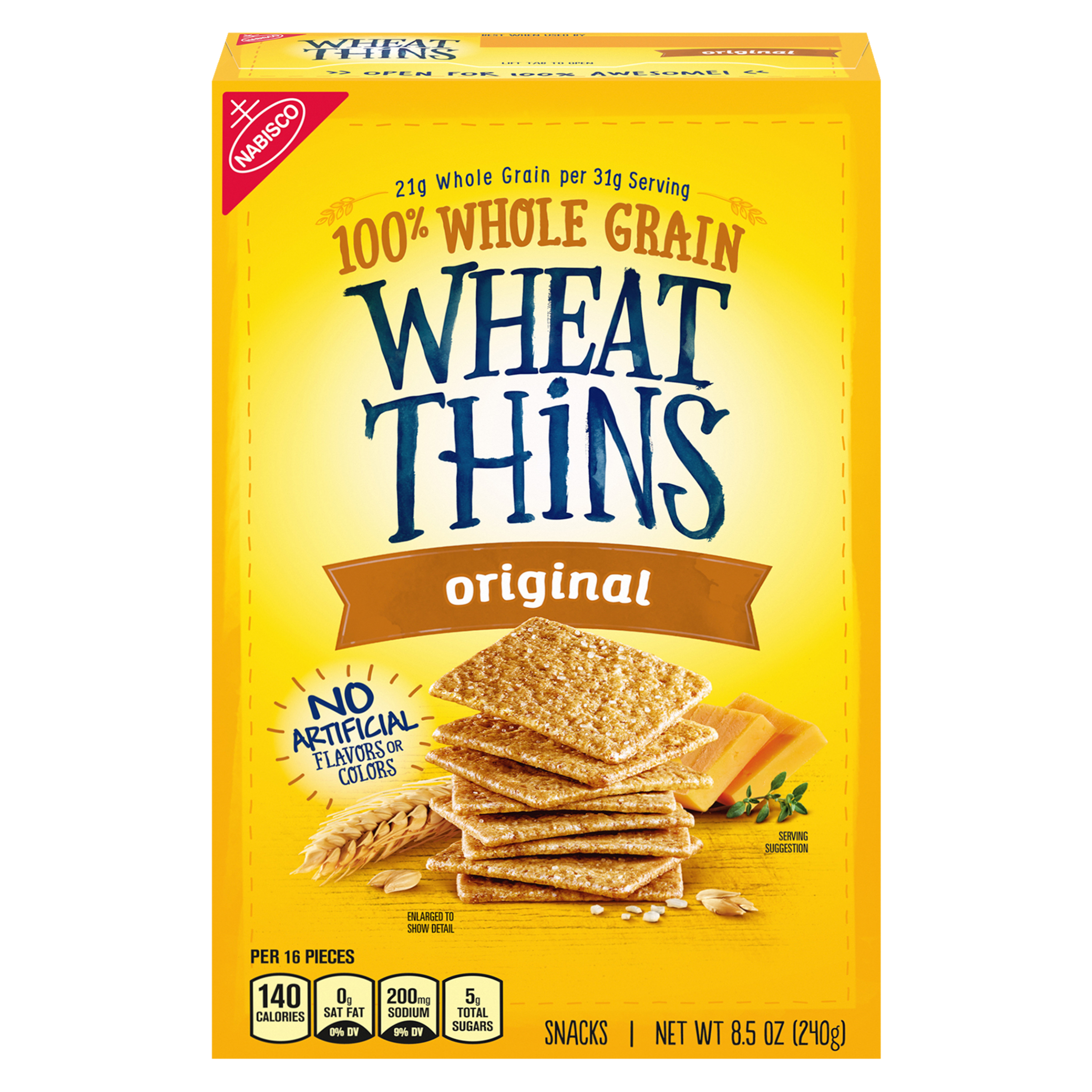 Wheat Thins Original Whole Grain Wheat Crackers, 8.5 oz-thumbnail-0