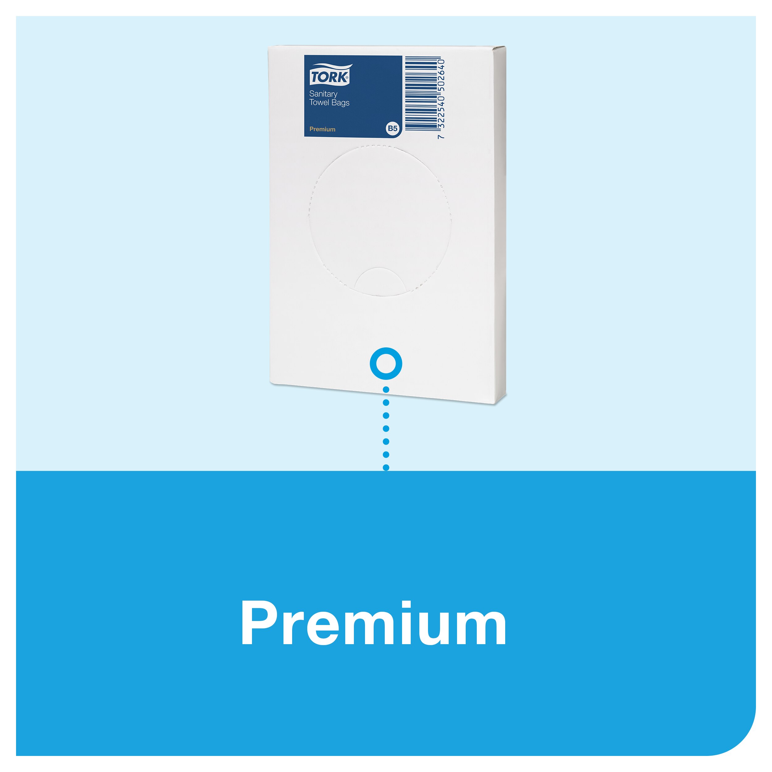 Affaldsstativ, Poseholder til væg, Hvid, Plast, Tork B5