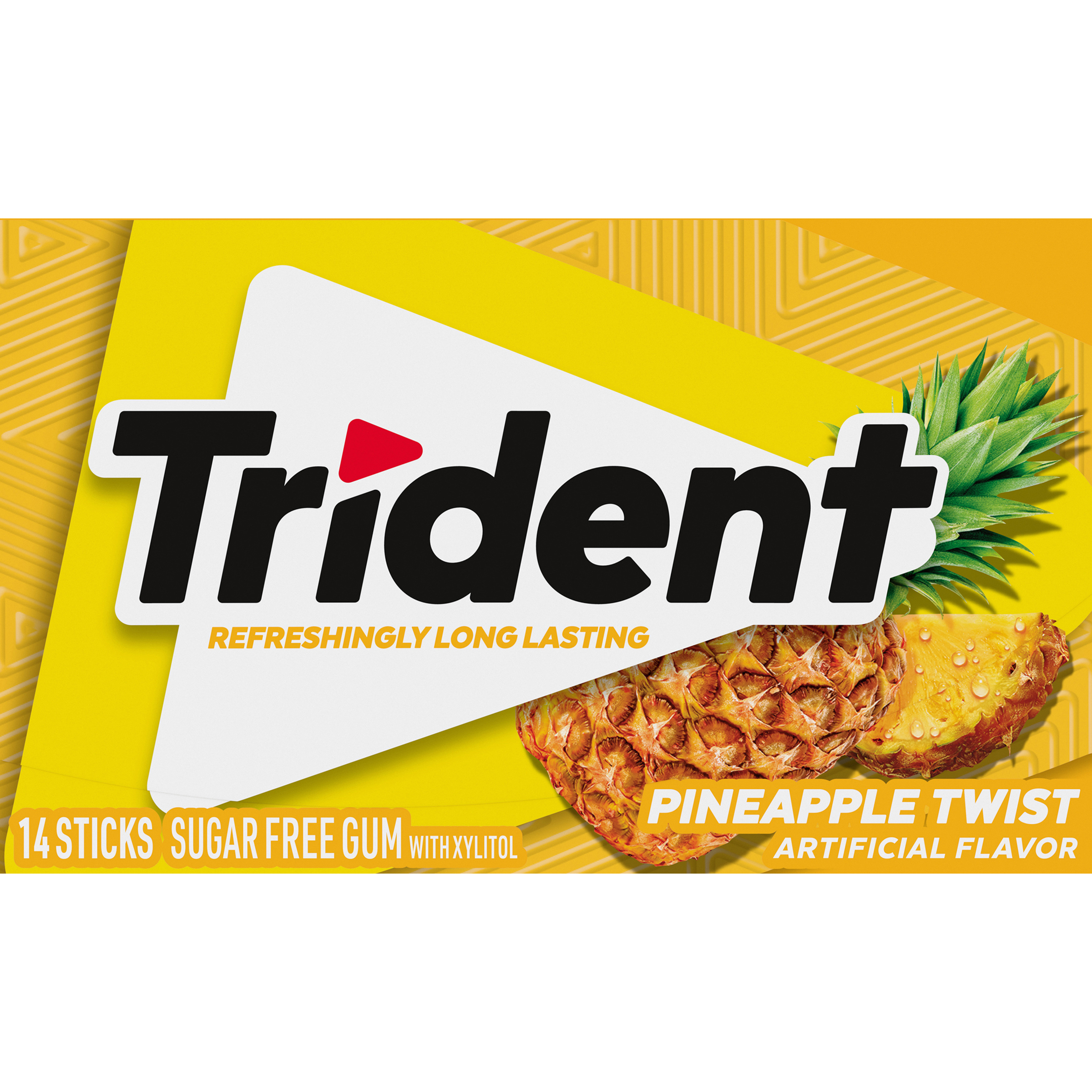 Trident Pineapple Twist Sugar Free Gum, 12 Packs of 14 Pieces (168 Total Pieces)-thumbnail-3