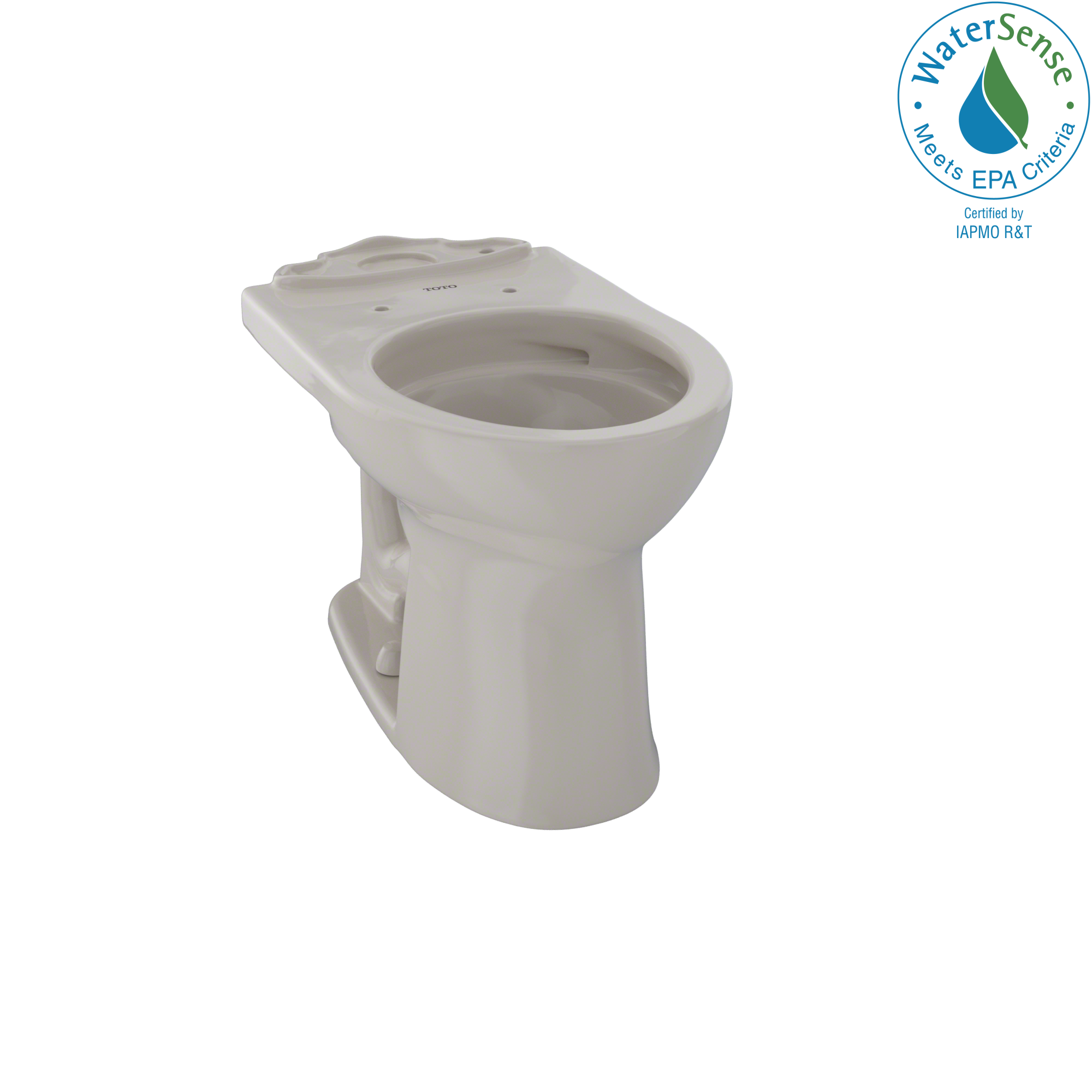 TOTO Drake II Universal Height Round Toilet Bowl with CEFIONTECT, Bone, Vitreous China, C453CUFG#03