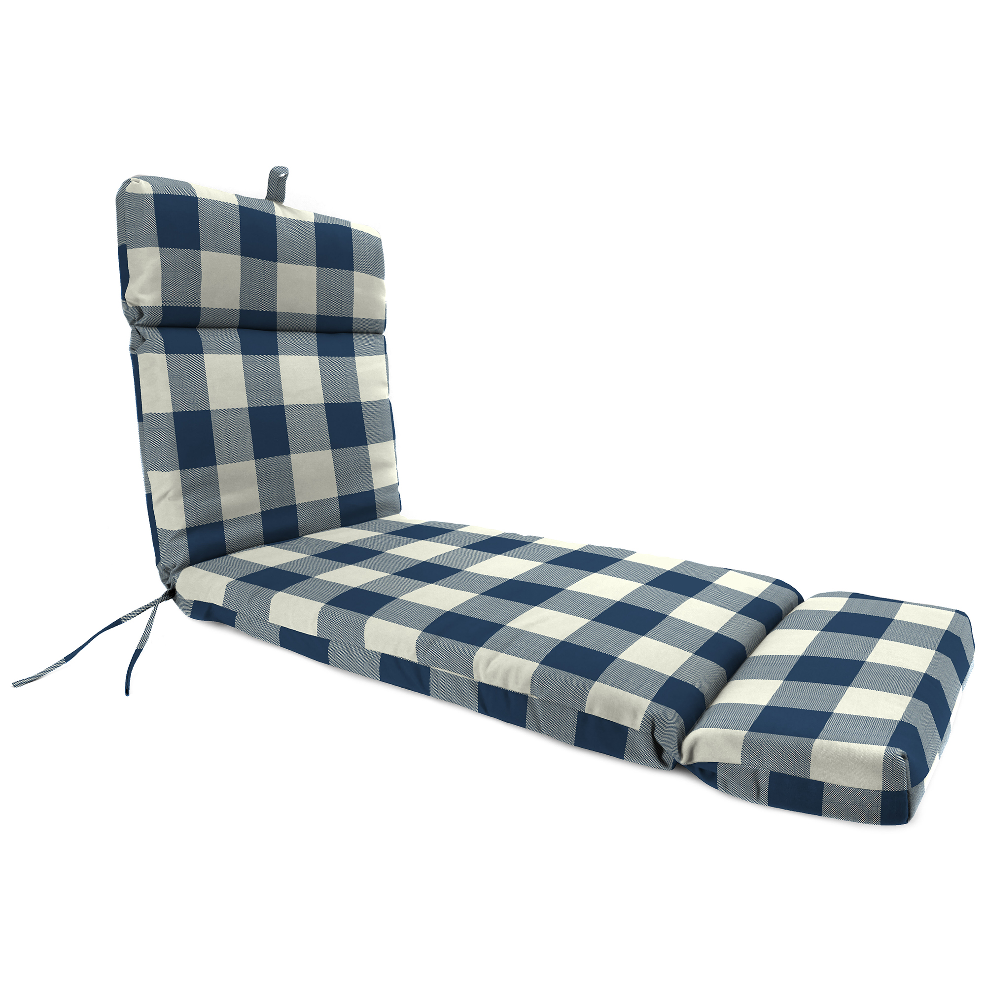 New Outdoor Patio Chaise Lounge Chair Cushion with Ties 75.5" x 22", UV Treated - Picture 10 of 12