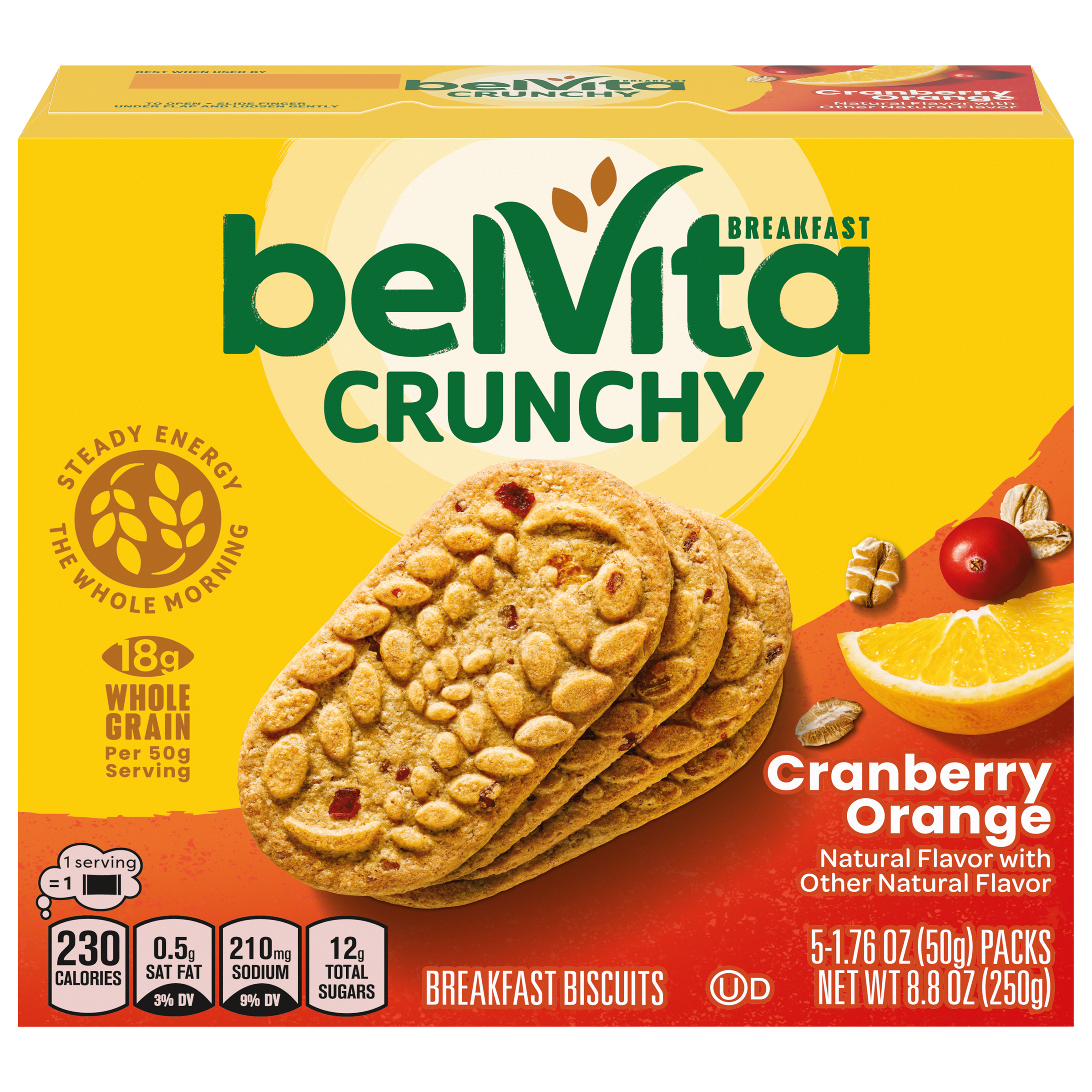 BELVITA Crunchy Cranberry Orange Breakfast Biscuits 8.8 OZ