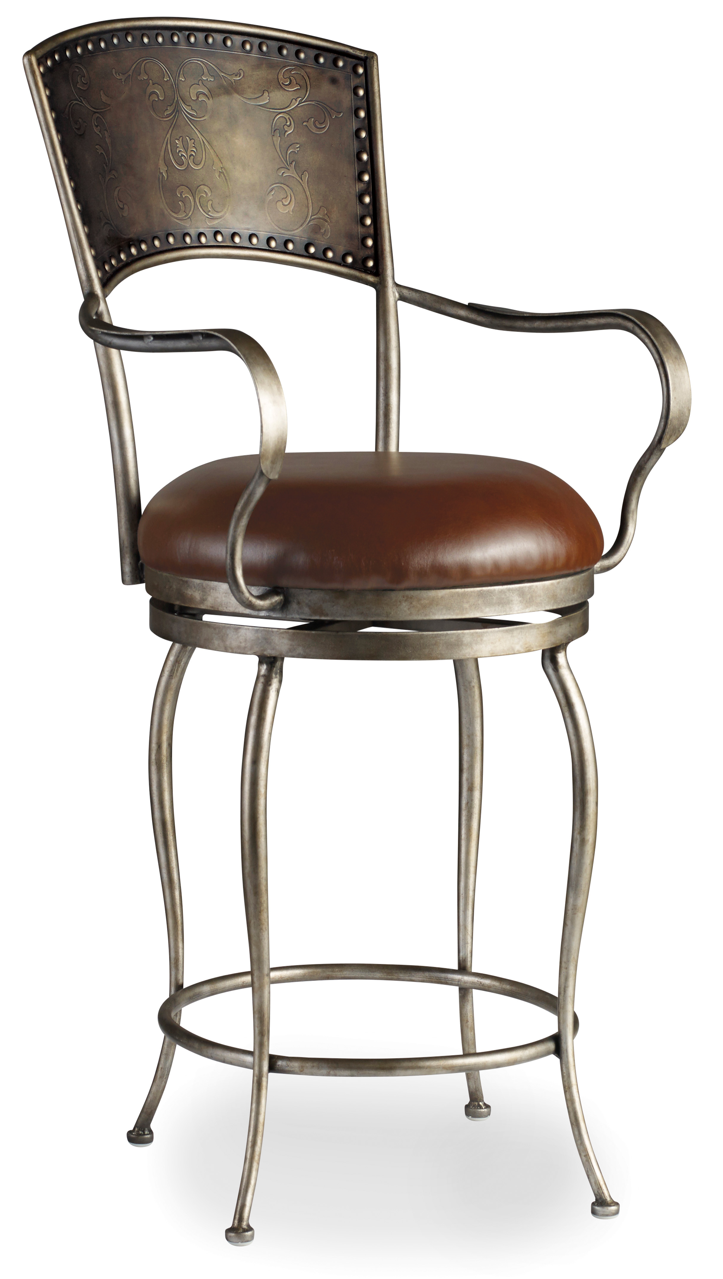 Picture of Metal Barstool w/Leather Seat