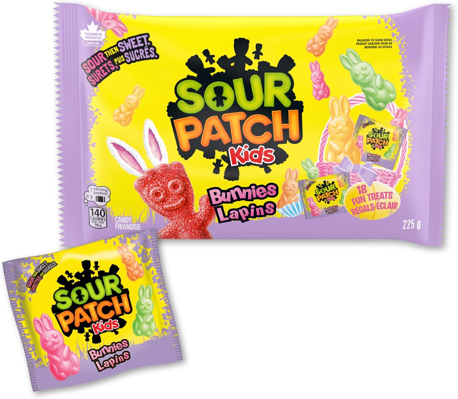 MAYNARDS Sour Patch Kids Bunnies Candy for Easter (225 g)