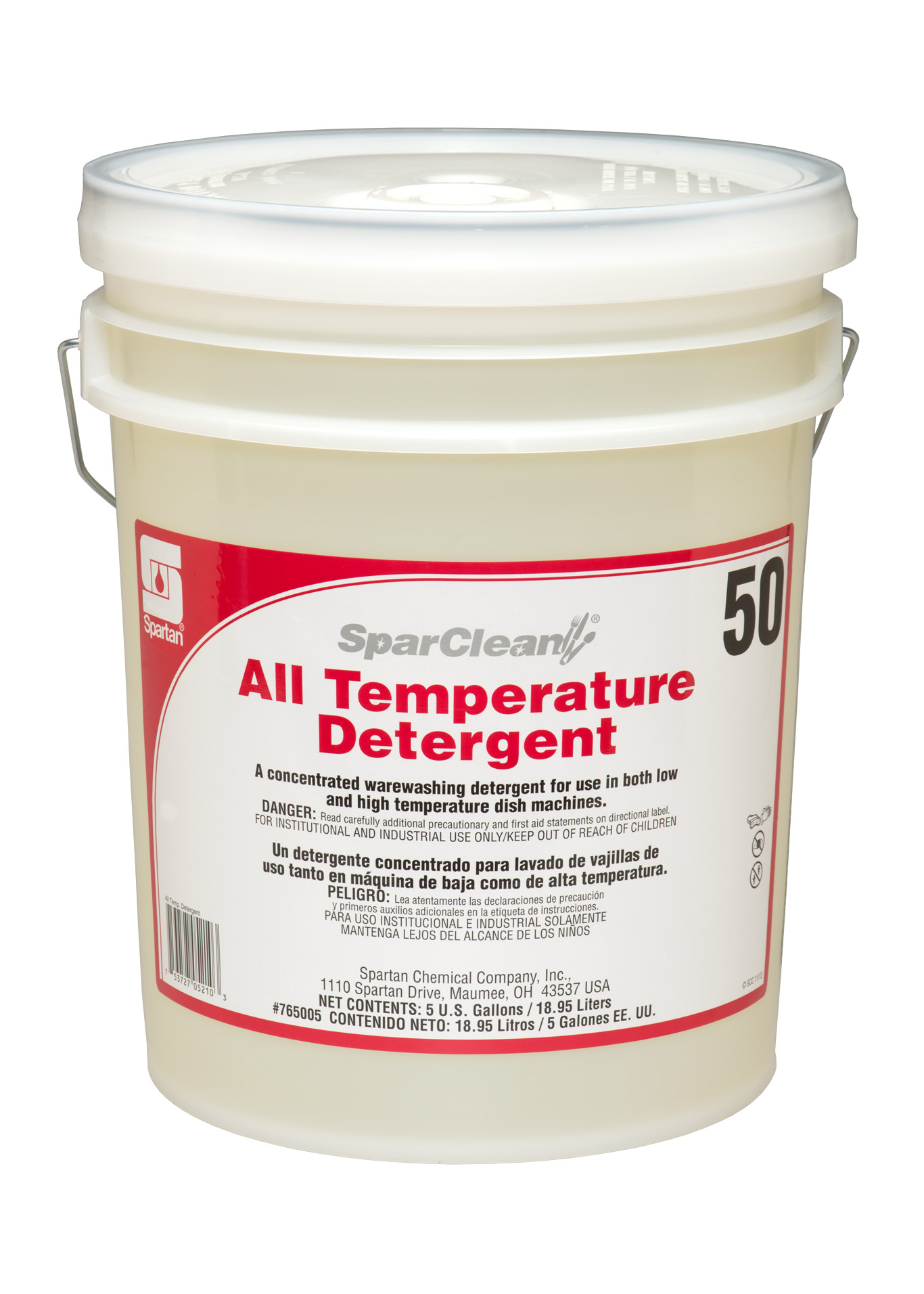 Spartan Chemical Company SparClean All Temperature Detergent 50, 5 GAL PAIL