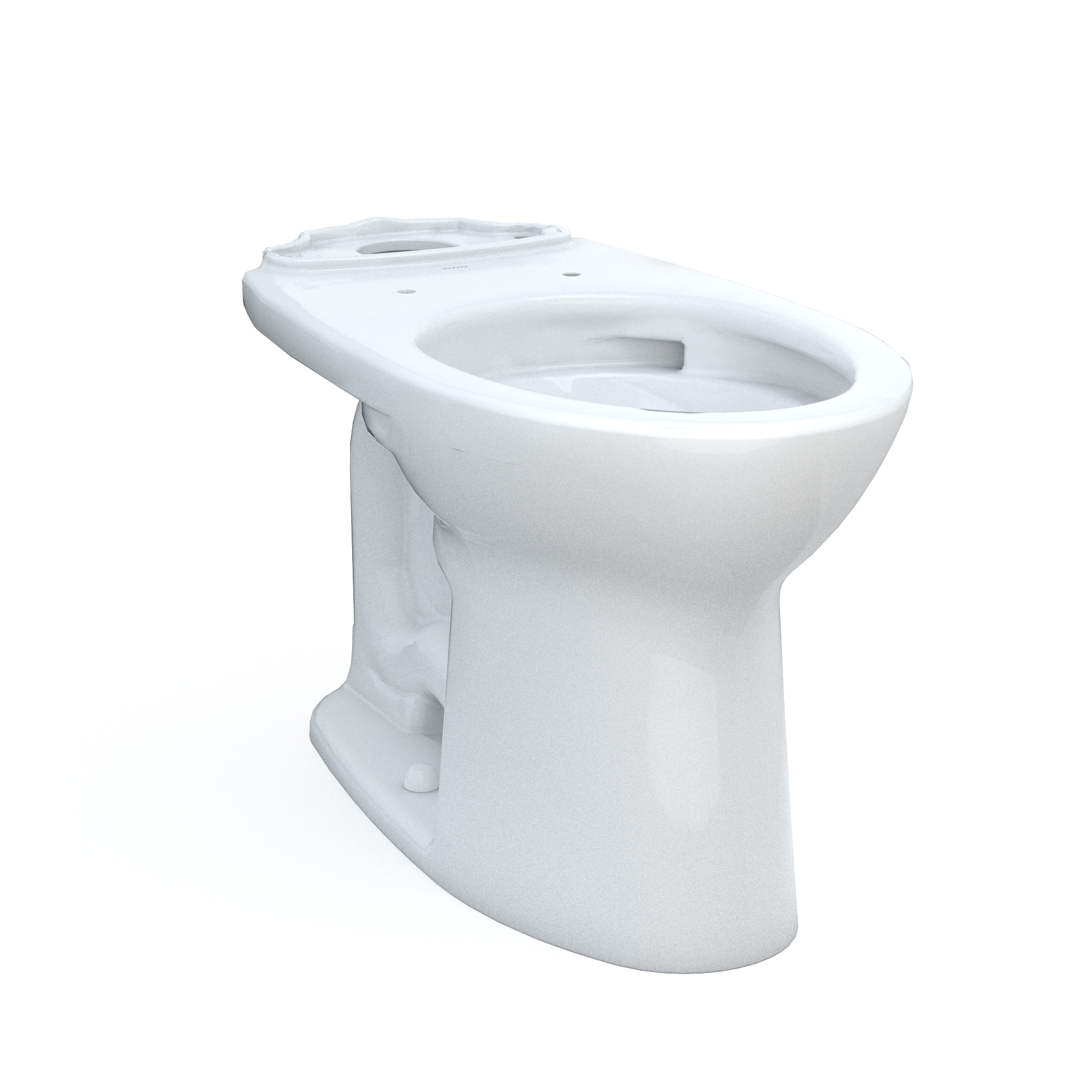 TOTO Drake Elongated TORNADO FLUSH Toilet Bowl with CEFIONTECT, Cotton White, Vitreous China, C776CEG#01