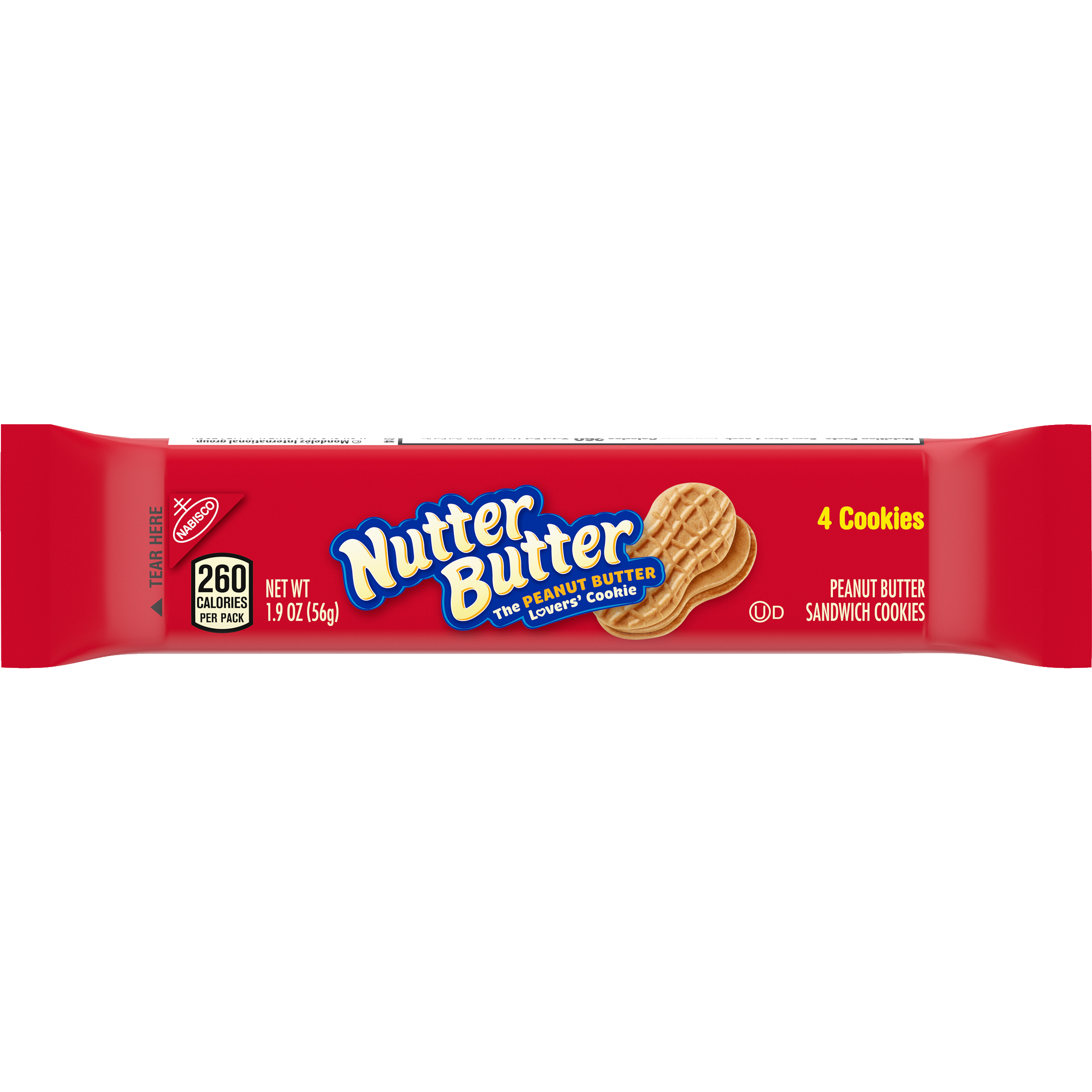 Nutter Butter Peanut Butter Sandwich Cookies, 1.9 oz (4 Cookies Per Pack)-1