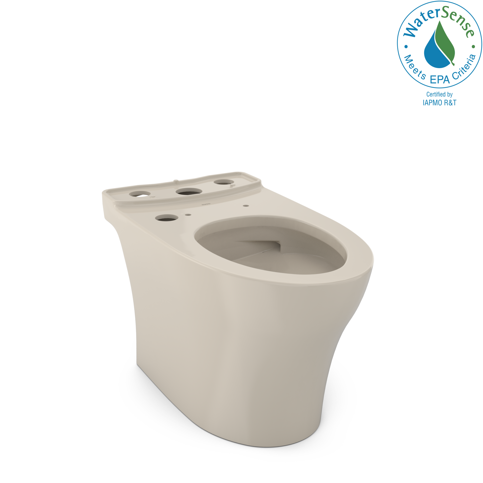 TOTO Aquia IV Elongated Universal Height Skirted Toilet Bowl with CEFIONTECT, WASHLET+ Ready, Bone, Vitreous China, CT446CEFGNT40#03