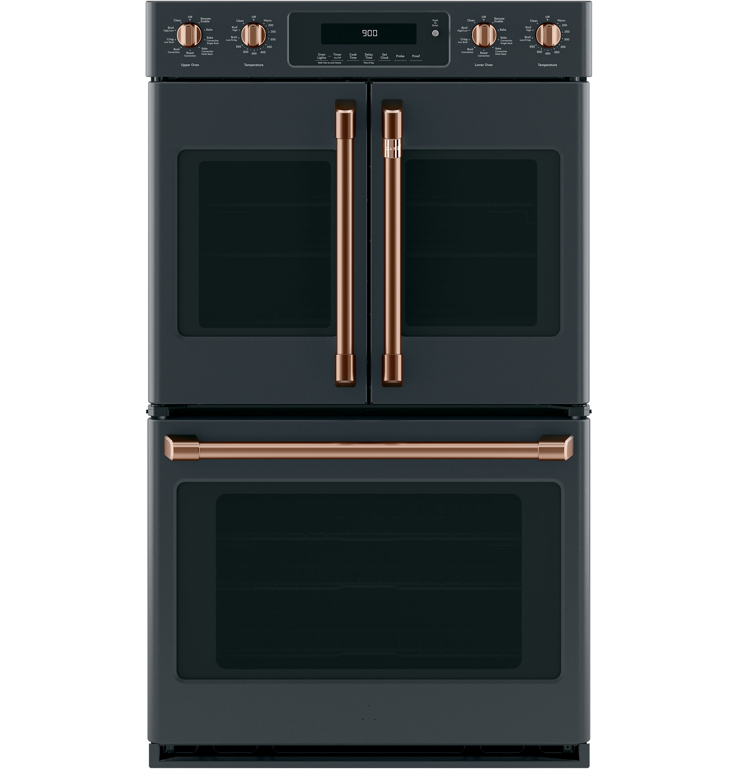 30" Width Hndl & Knob Kit for French-Dr Dbl Wall Ovens Brushed Copper For use w/ Wall Ovens — Not Connectable view 3