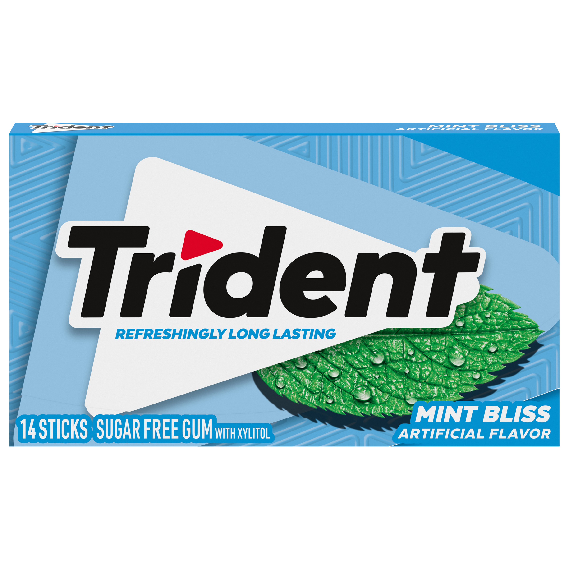 Trident Mint Bliss Sugar Free Gum, 12 Packs of 14 Pieces (168 Total Pieces)-1