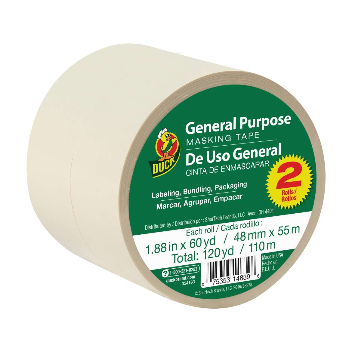 General Purpose Masking Tape Beige Pk Duck Brand