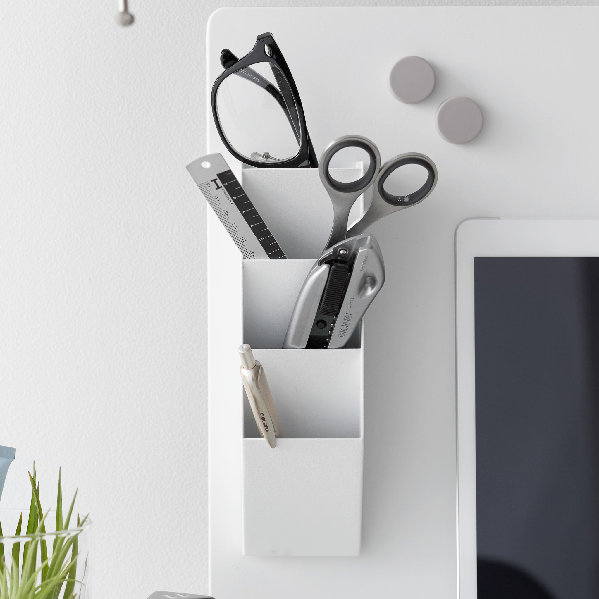 Magnetic Pen Holder : Compact Add-On for Desk Panels