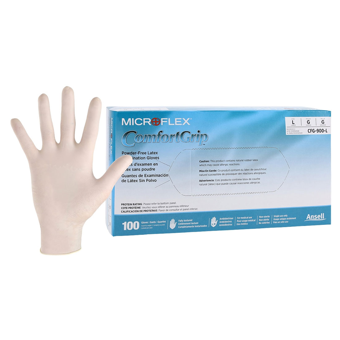 Exam Glove Large Latex Comfort Grip