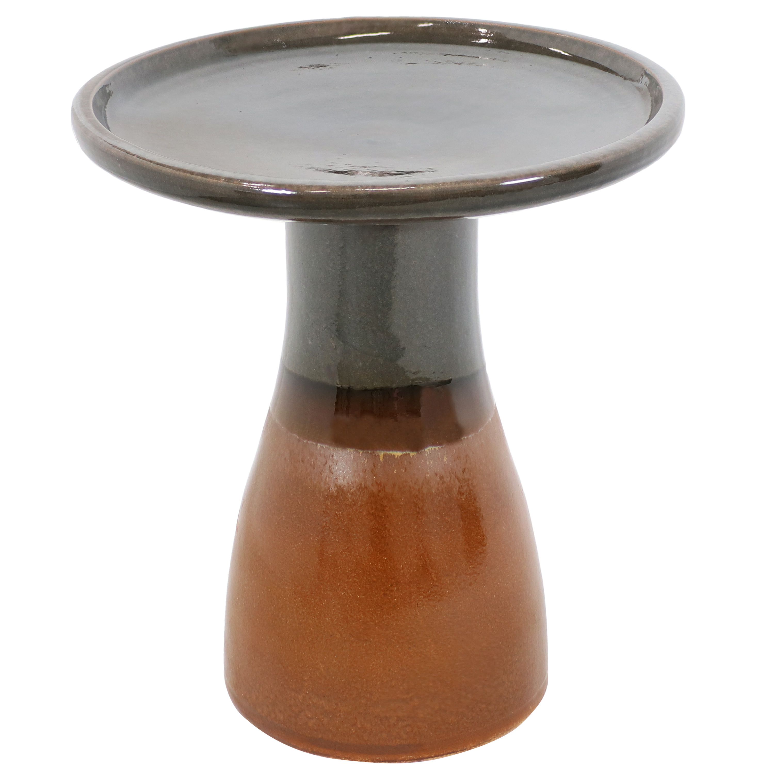 Subtle Transitions Ceramic Bird Bath - UV-Frost-Resistant - Dusty Rose